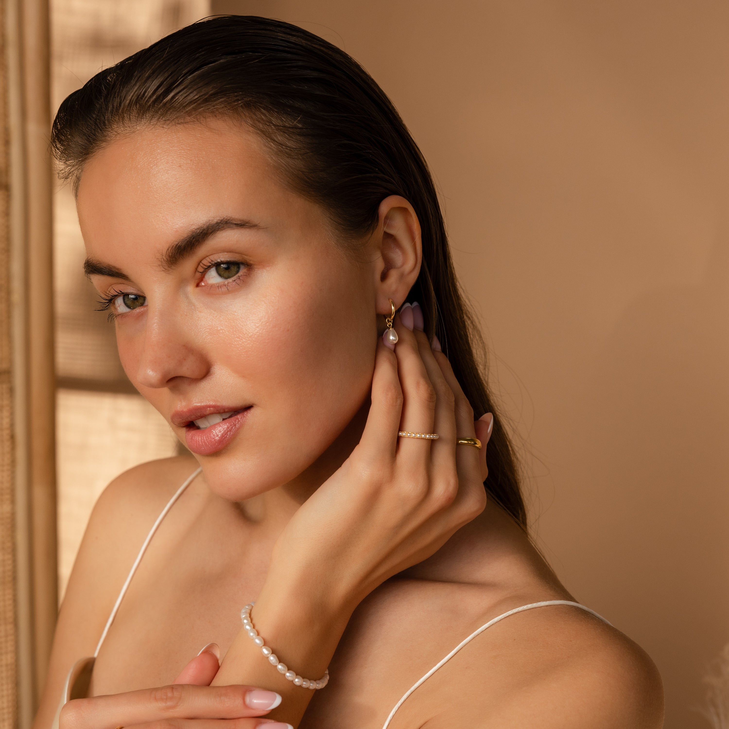 Delicate Pearl Earrings