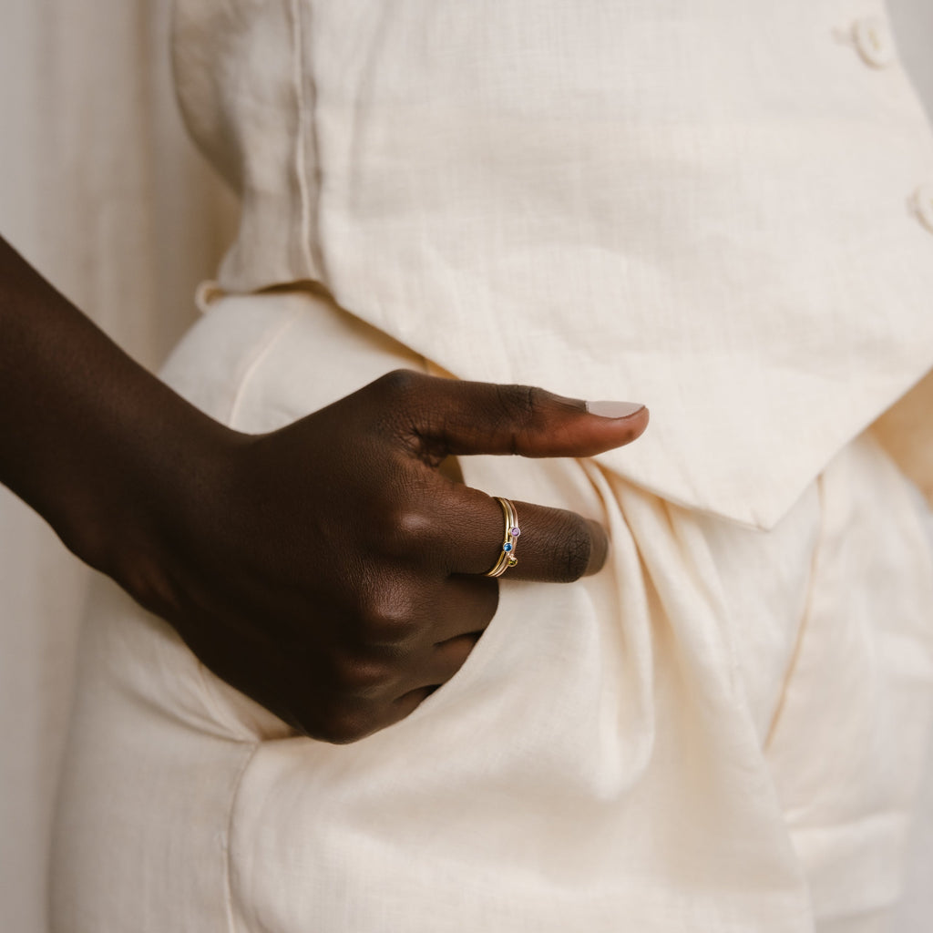 Clara birthstone ring