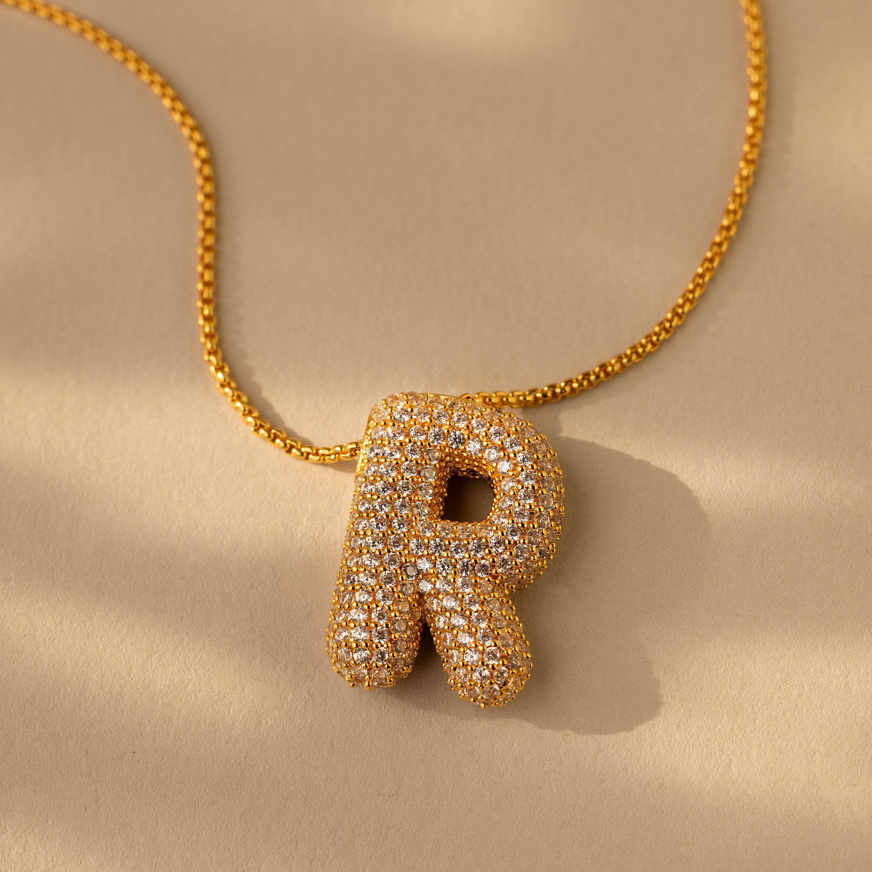 Juliet studded letter necklace