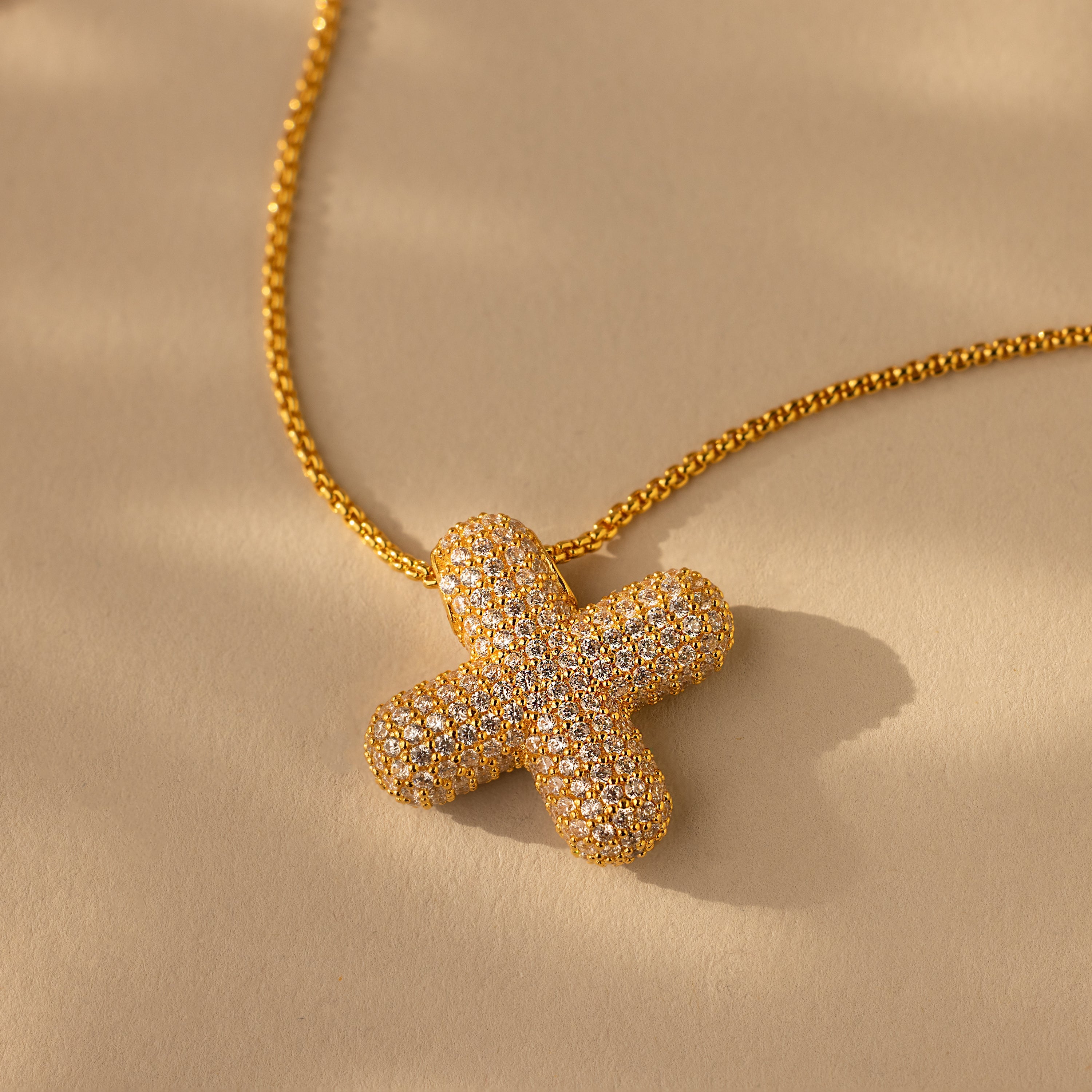 Juliet studded letter necklace