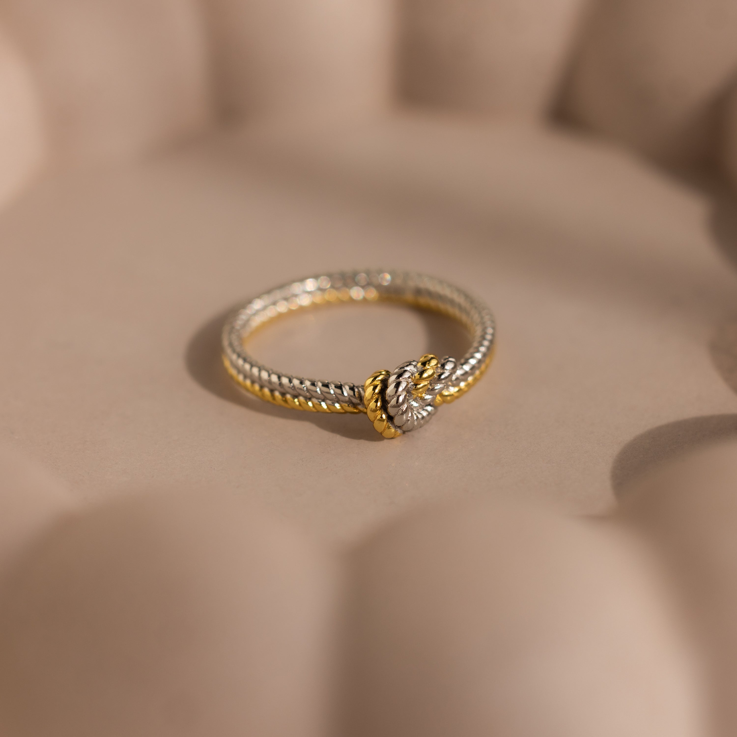 Harmony Dual Ring in Gold and Silver