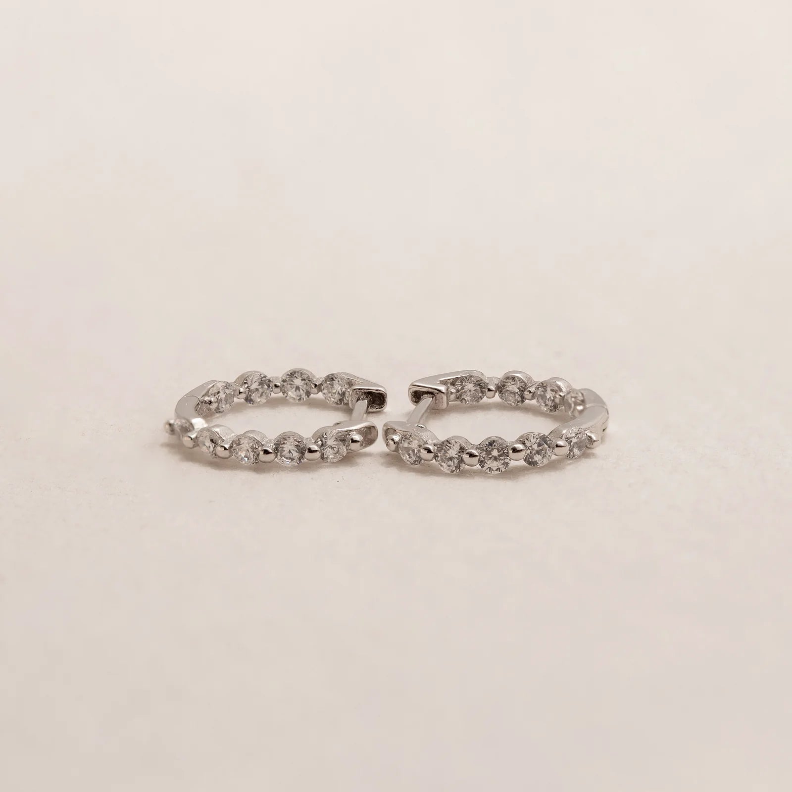 Diamond Pavé Hoop Earrings