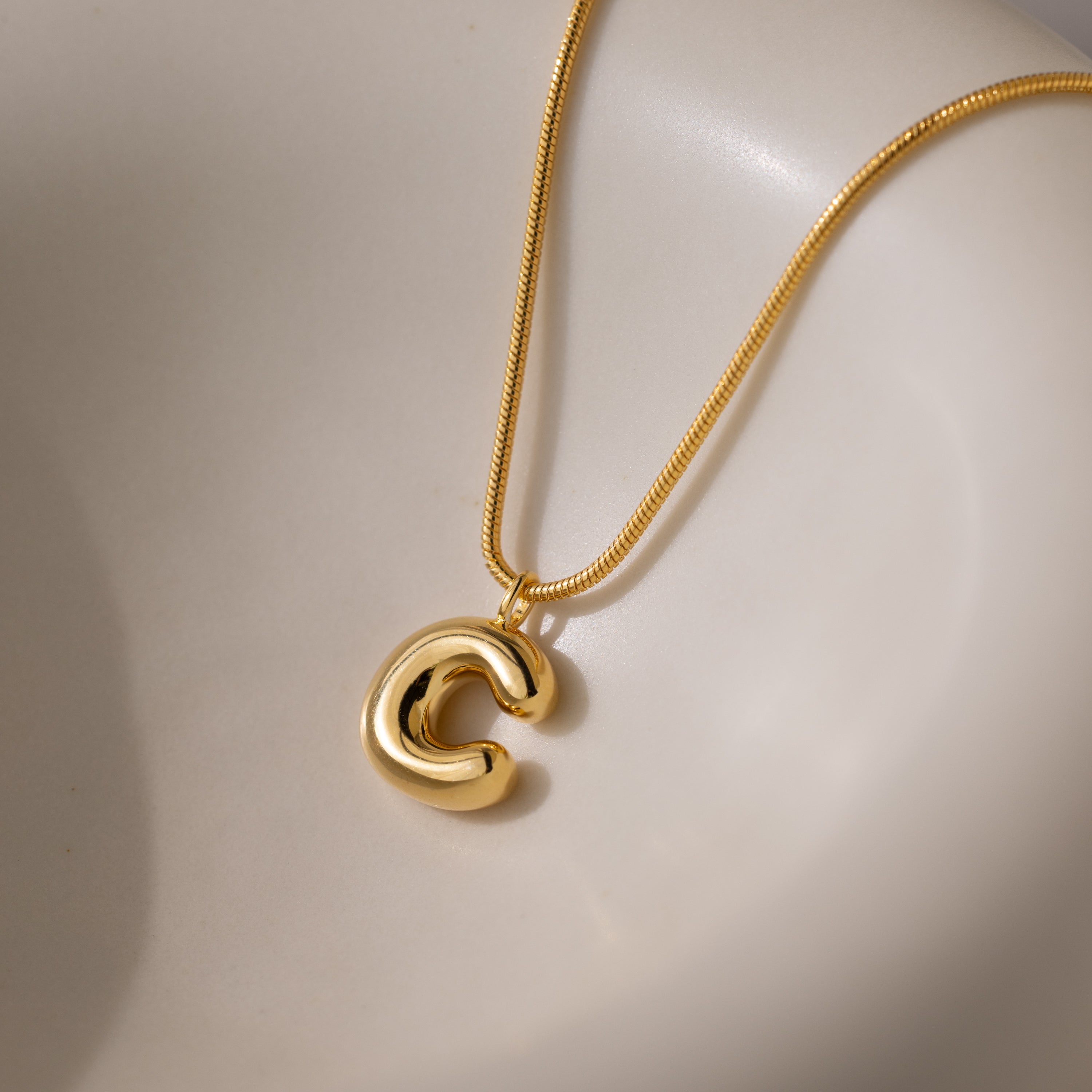 Inflated Initial Necklace