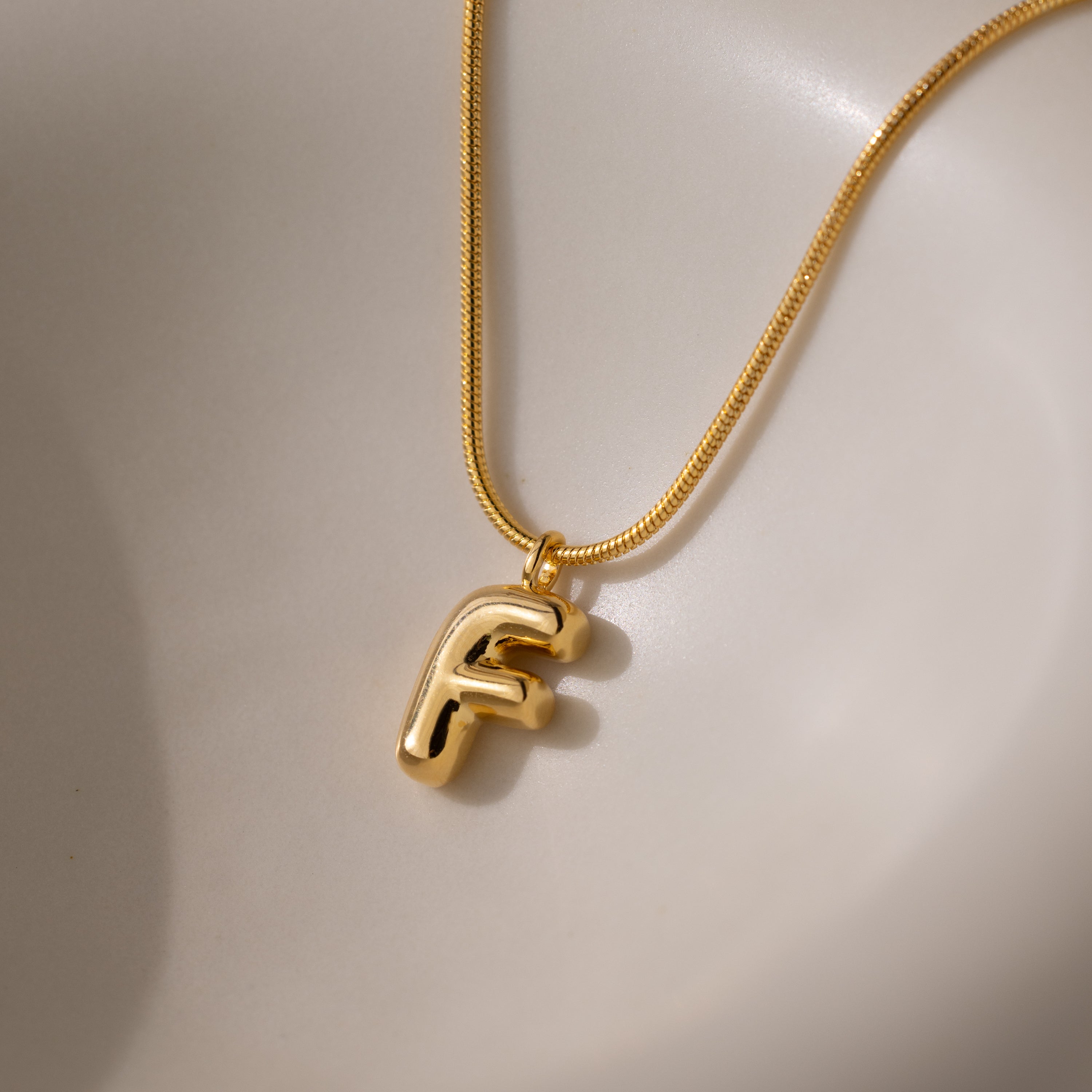 Inflated Initial Necklace