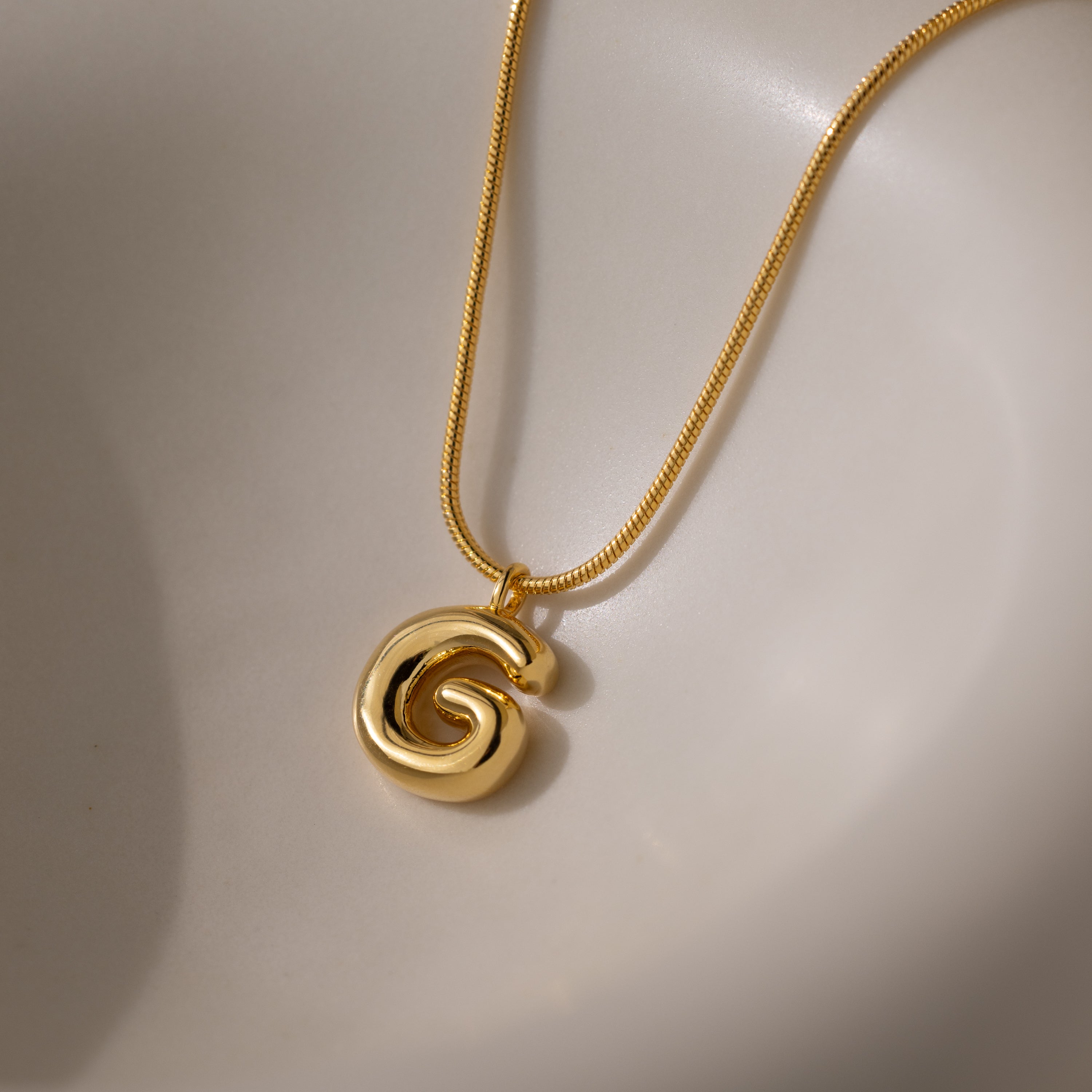 Inflated Initial Necklace