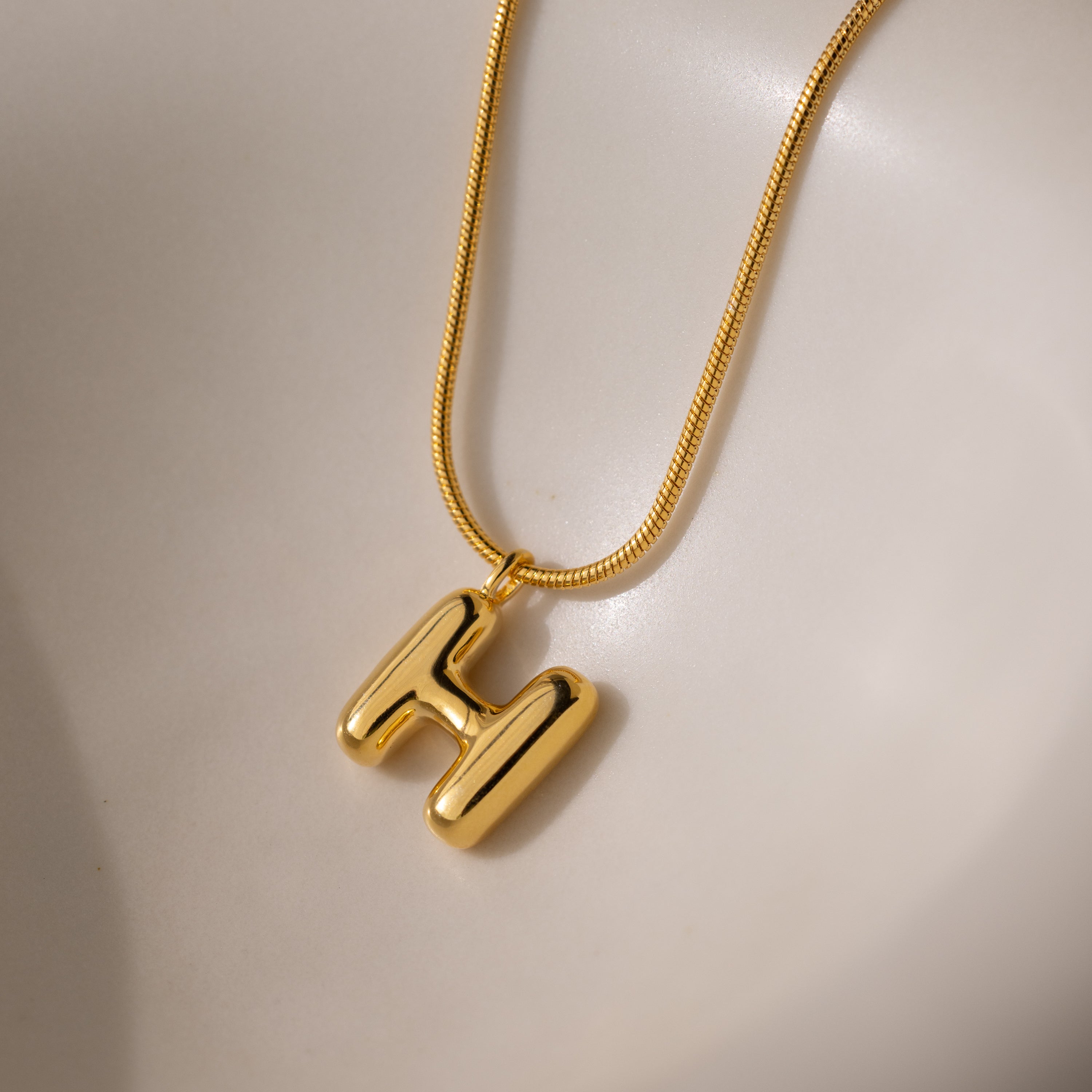 Inflated Initial Necklace
