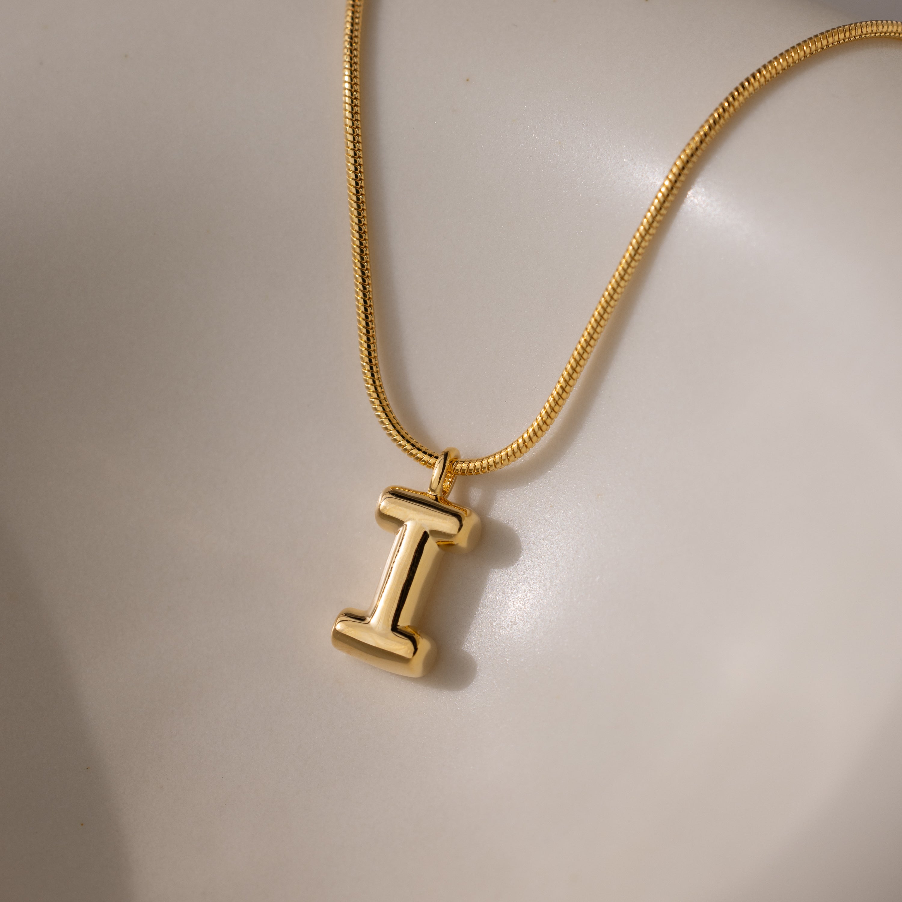 Inflated Initial Necklace