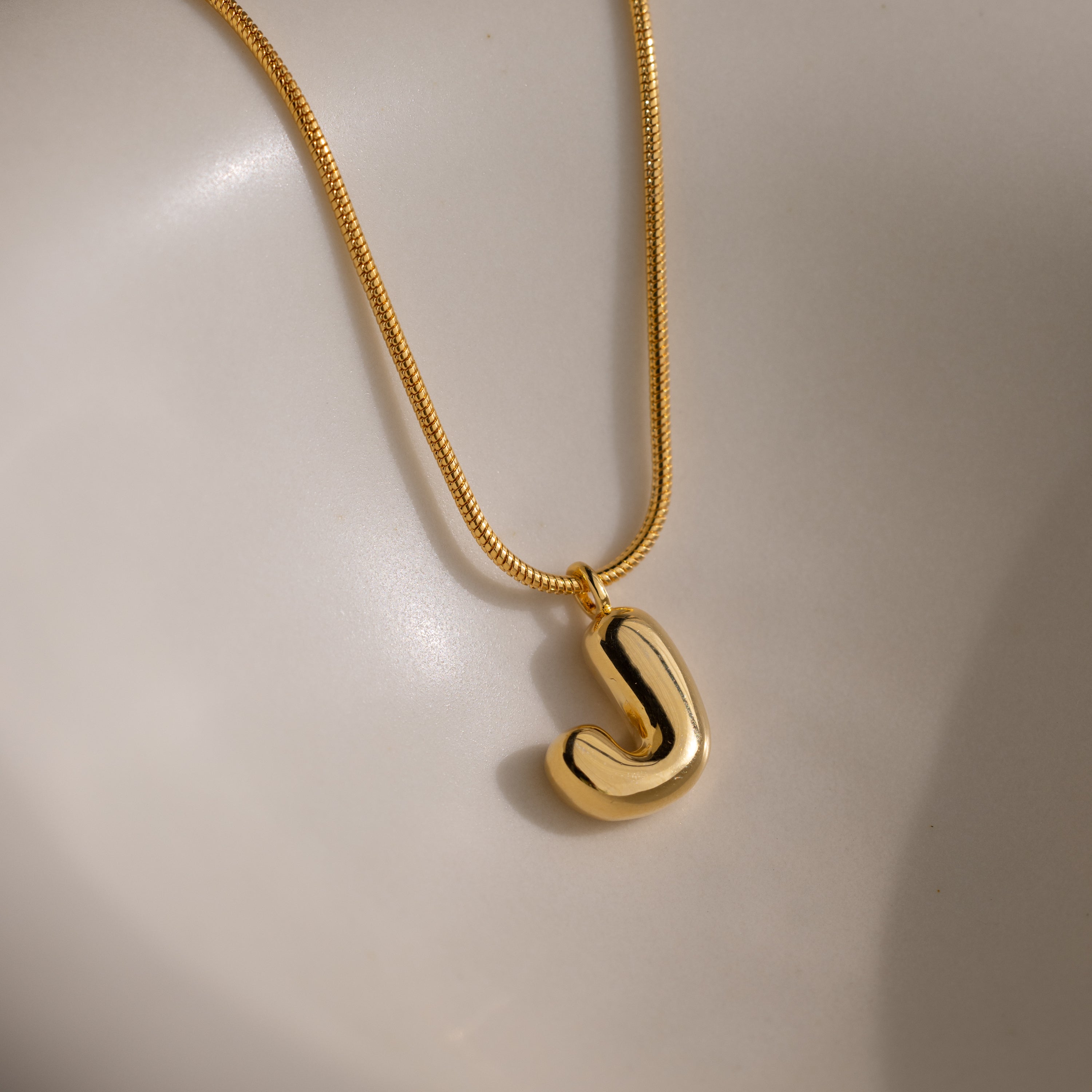 Inflated Initial Necklace