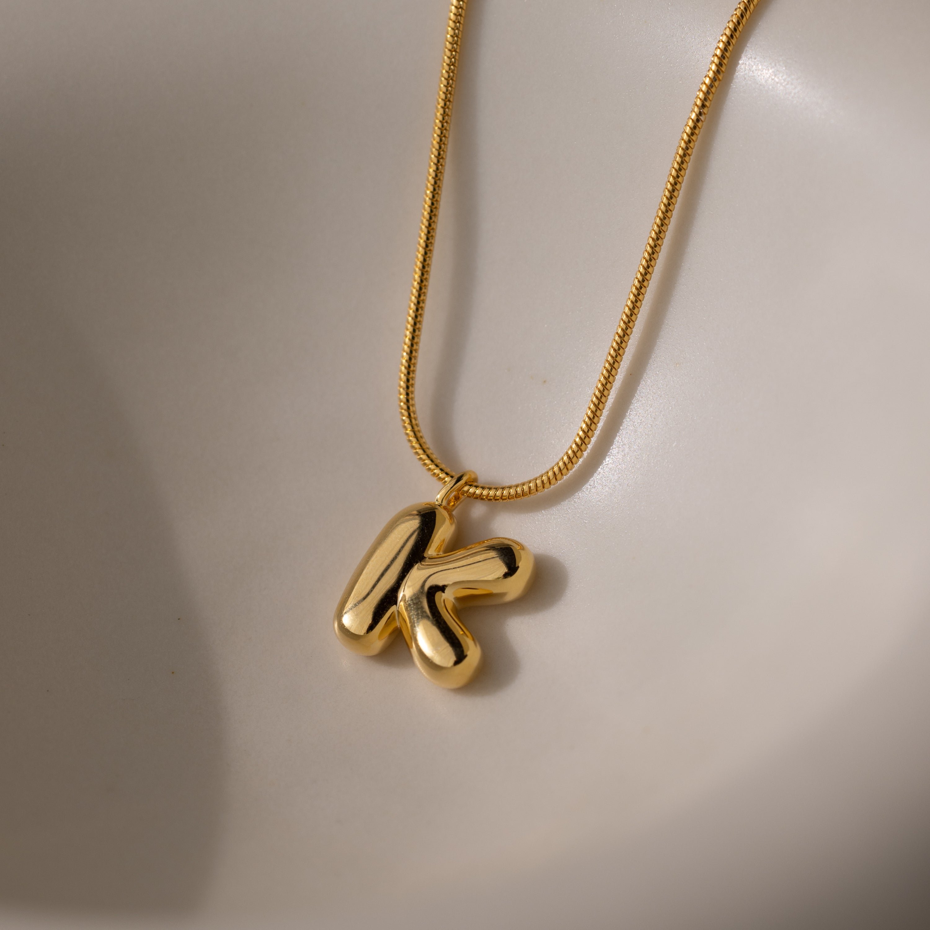 Inflated Initial Necklace