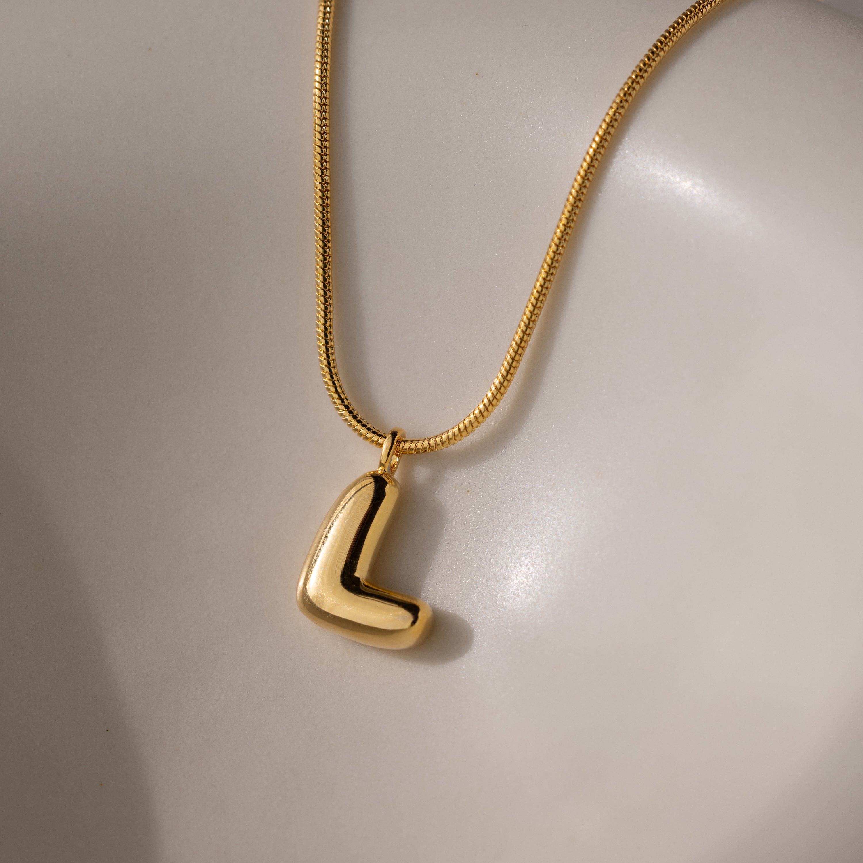 Inflated Initial Necklace