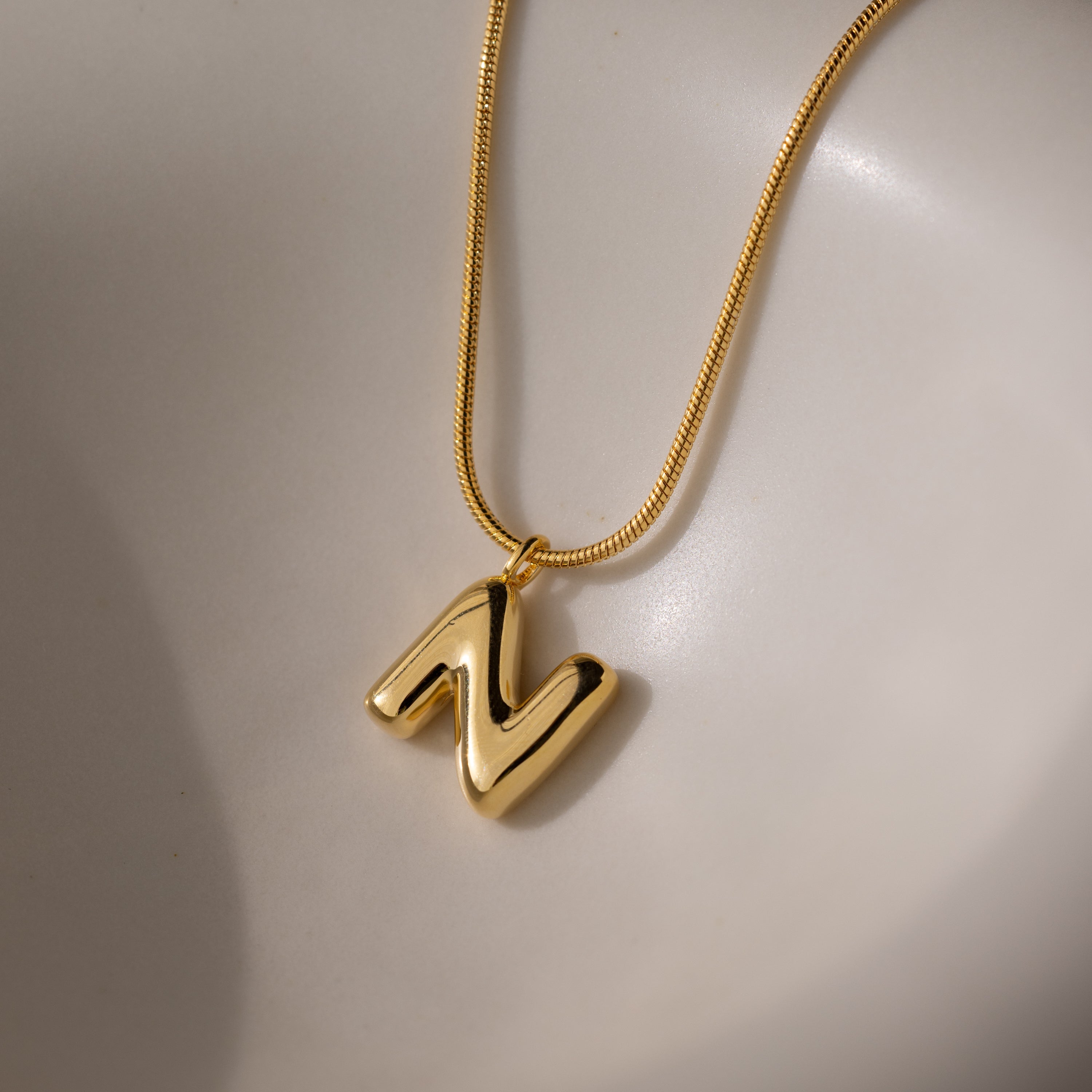 Inflated Initial Necklace