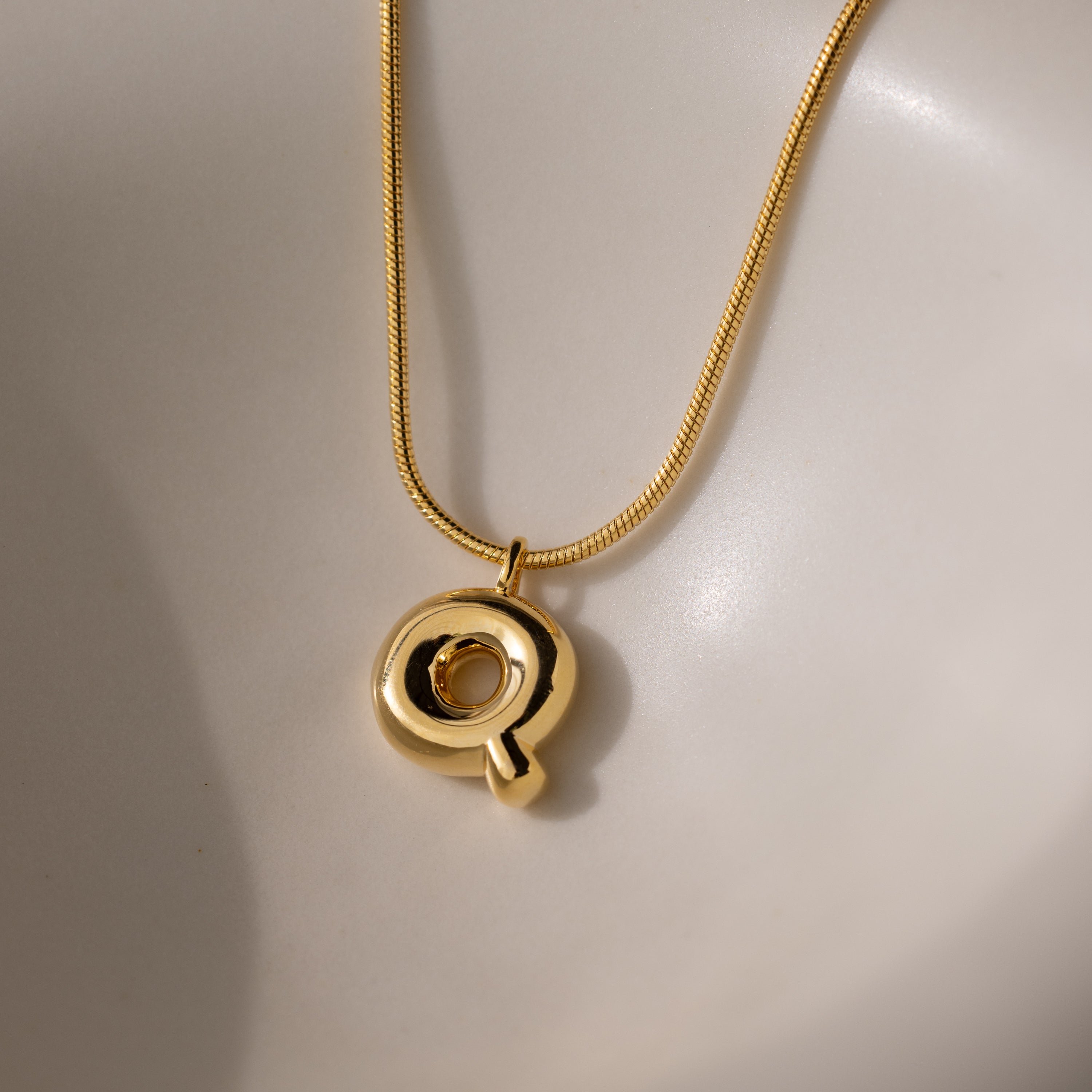 Inflated Initial Necklace