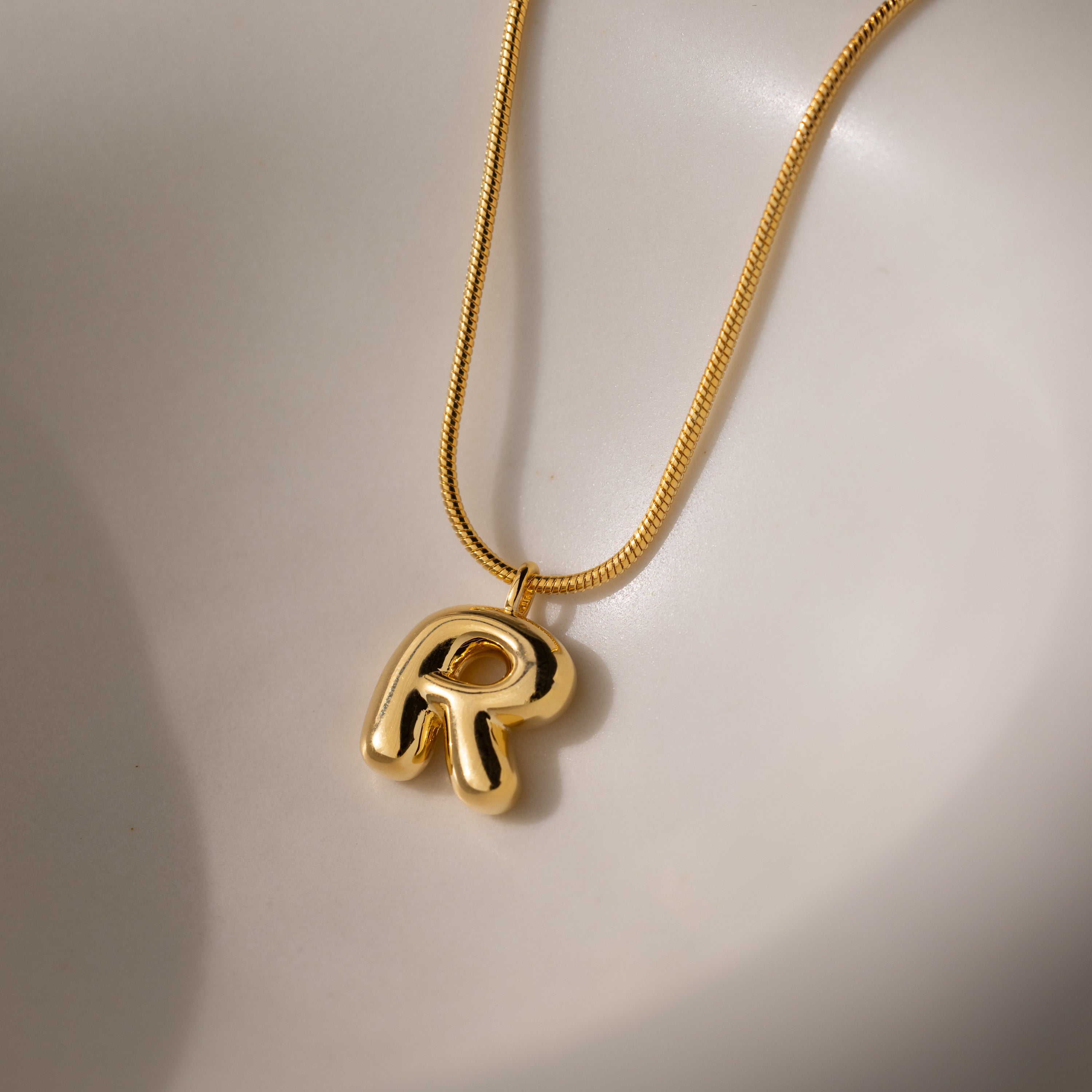 Inflated Initial Necklace