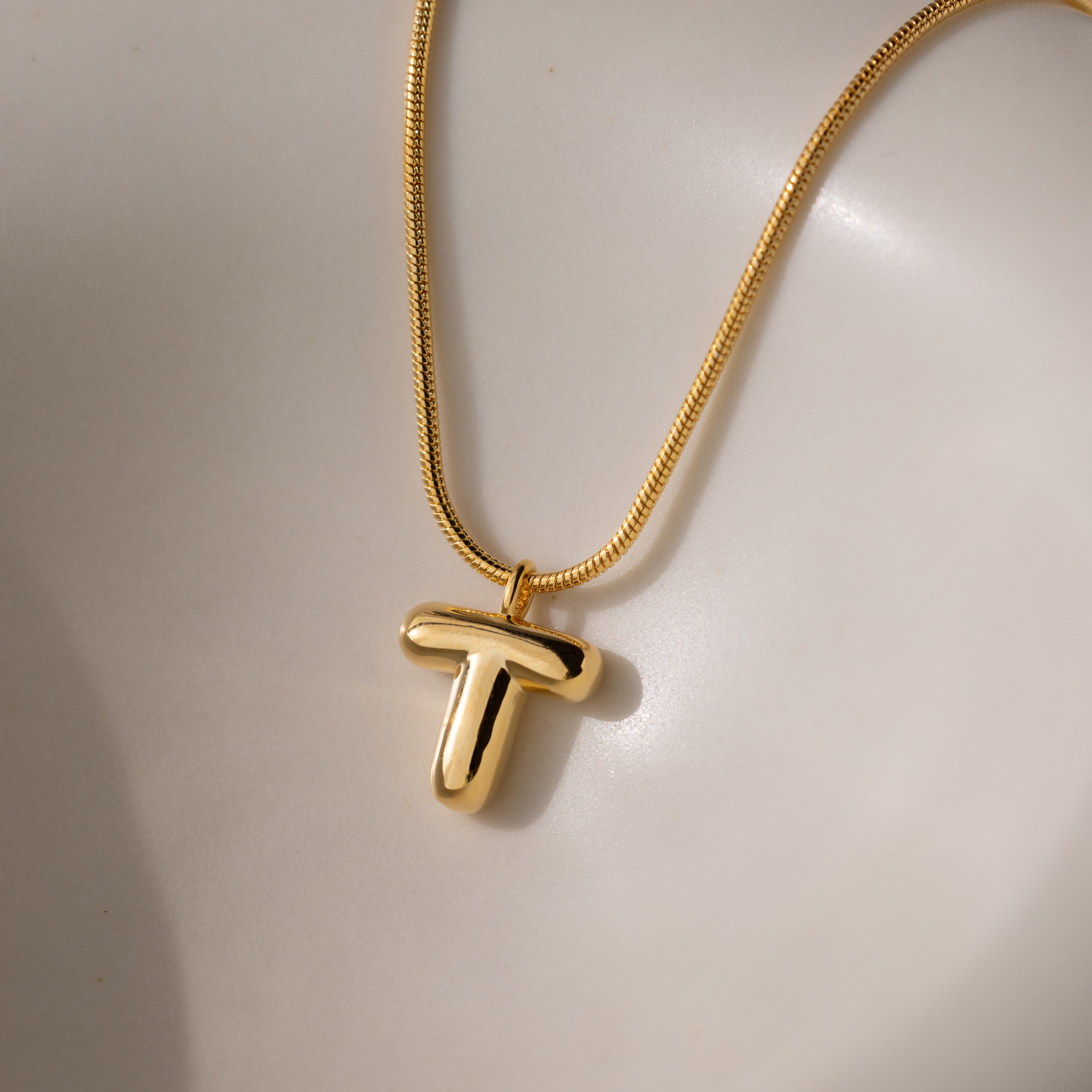 Inflated Initial Necklace