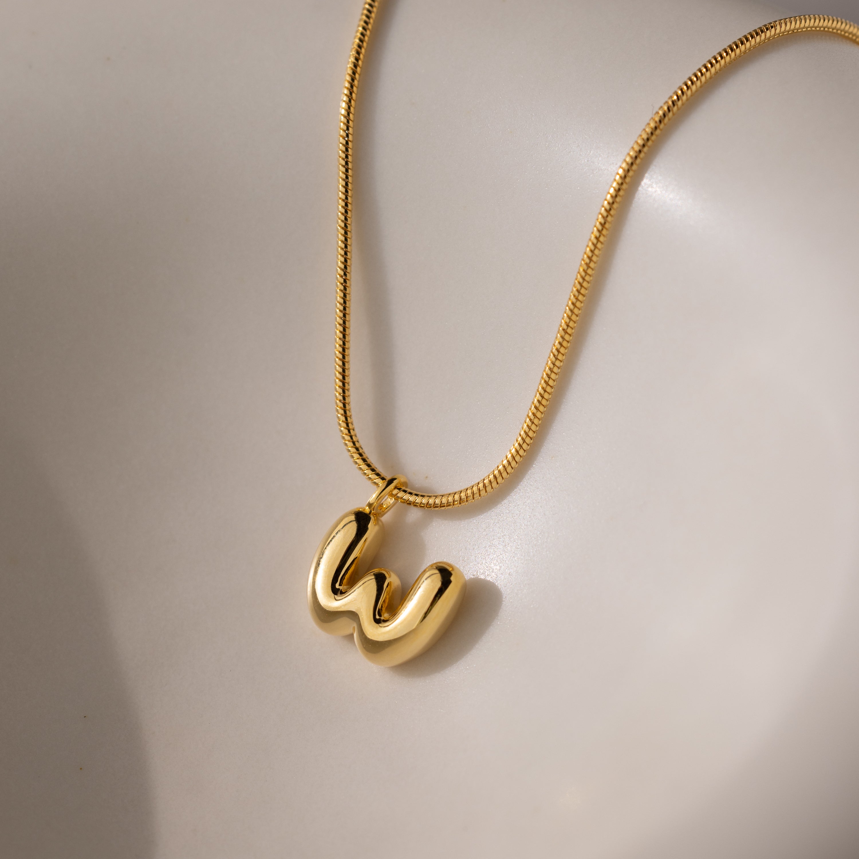 Inflated Initial Necklace