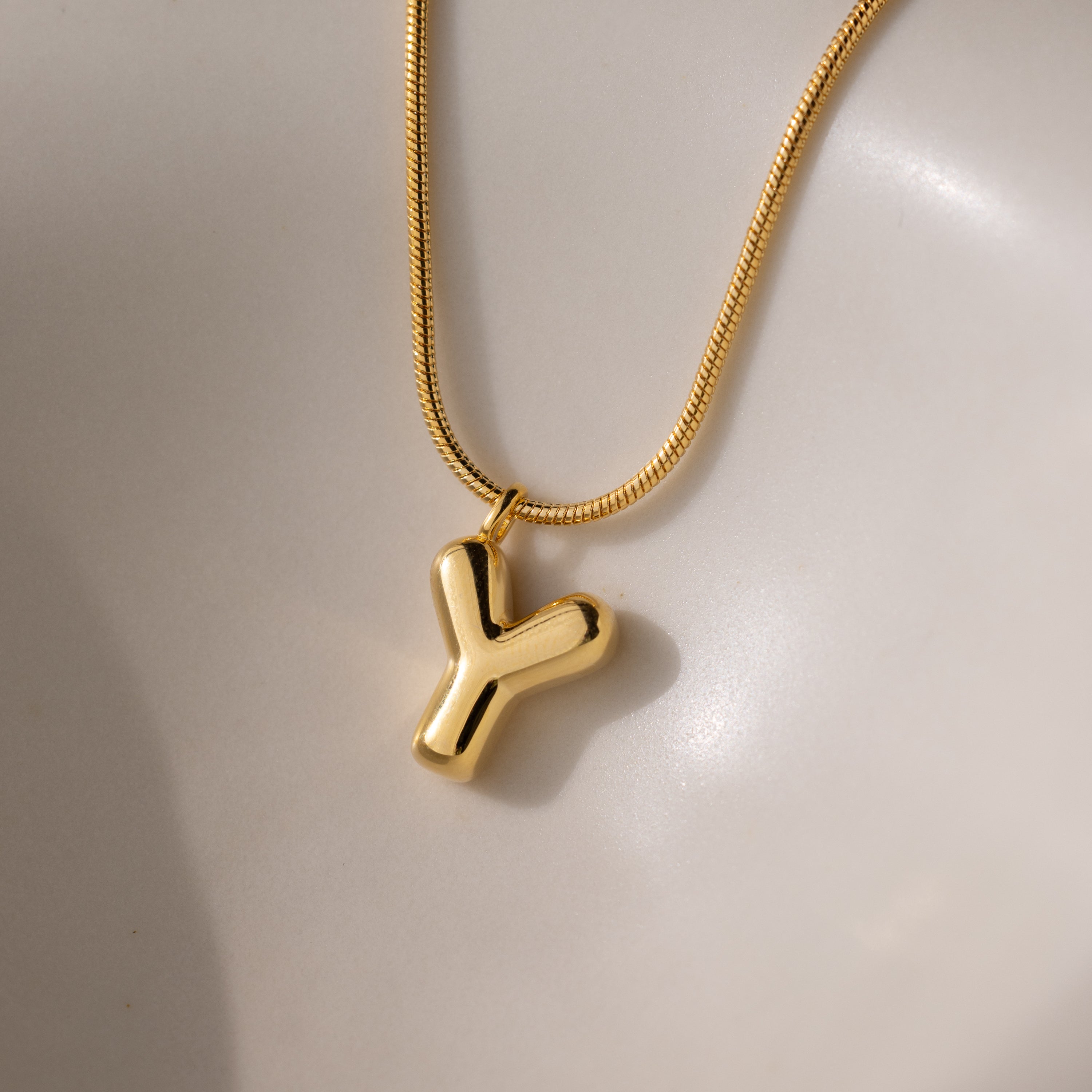 Inflated Initial Necklace