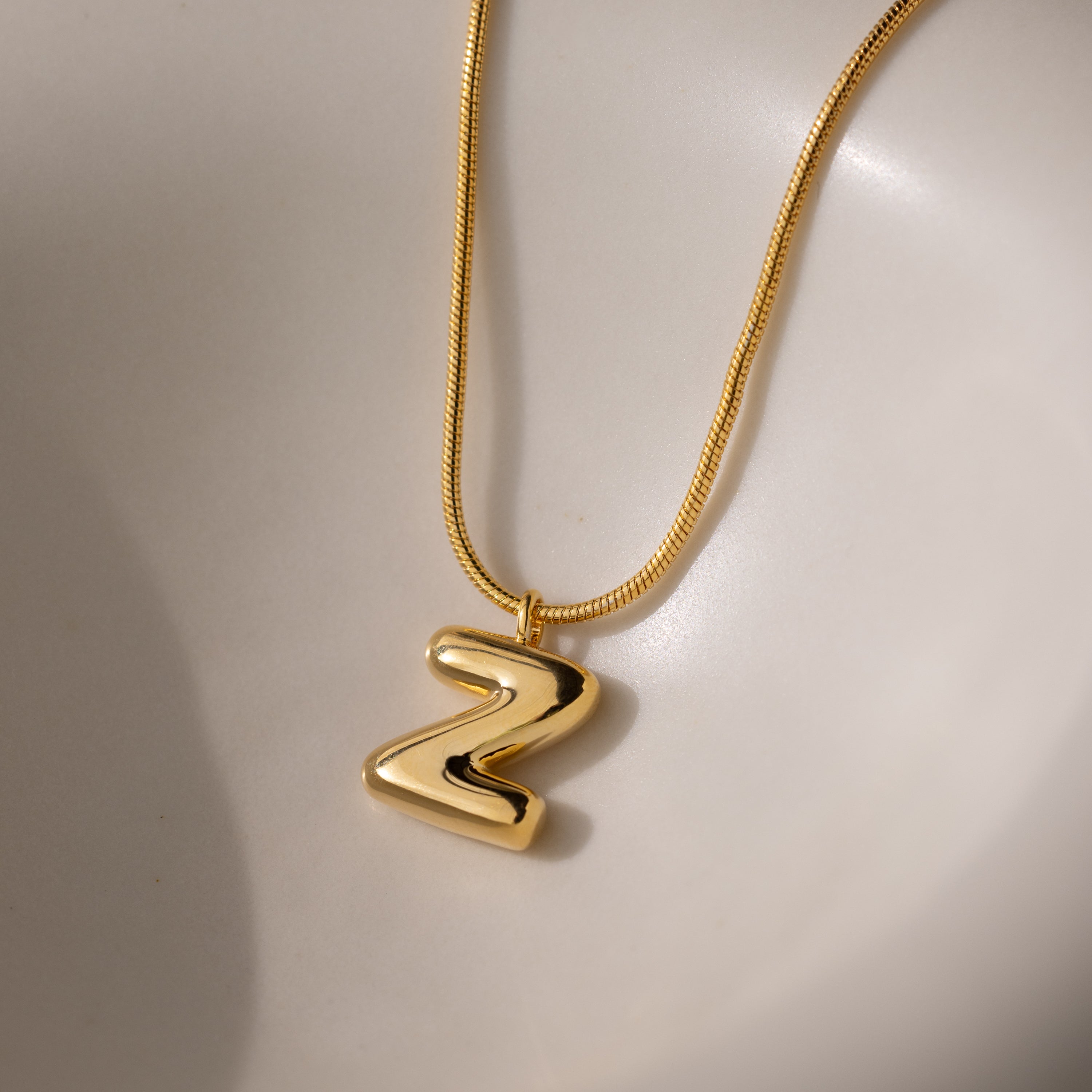 Inflated Initial Necklace