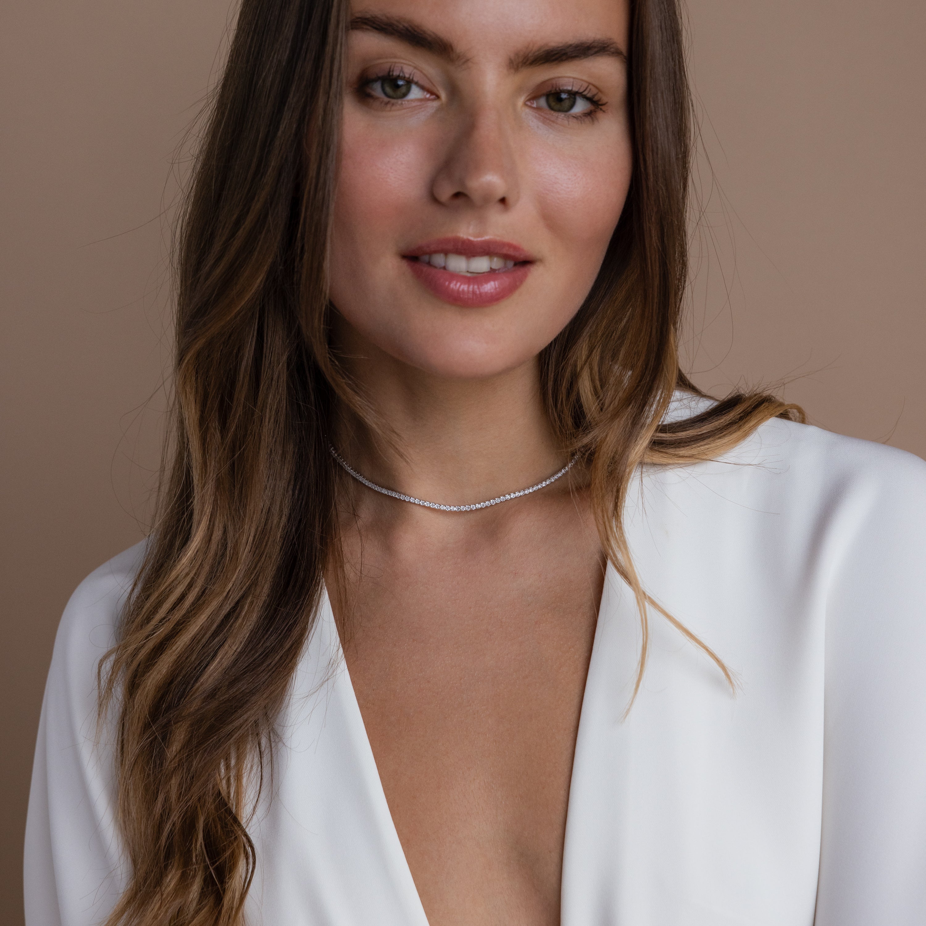 Necklace with Sparkling Crystals