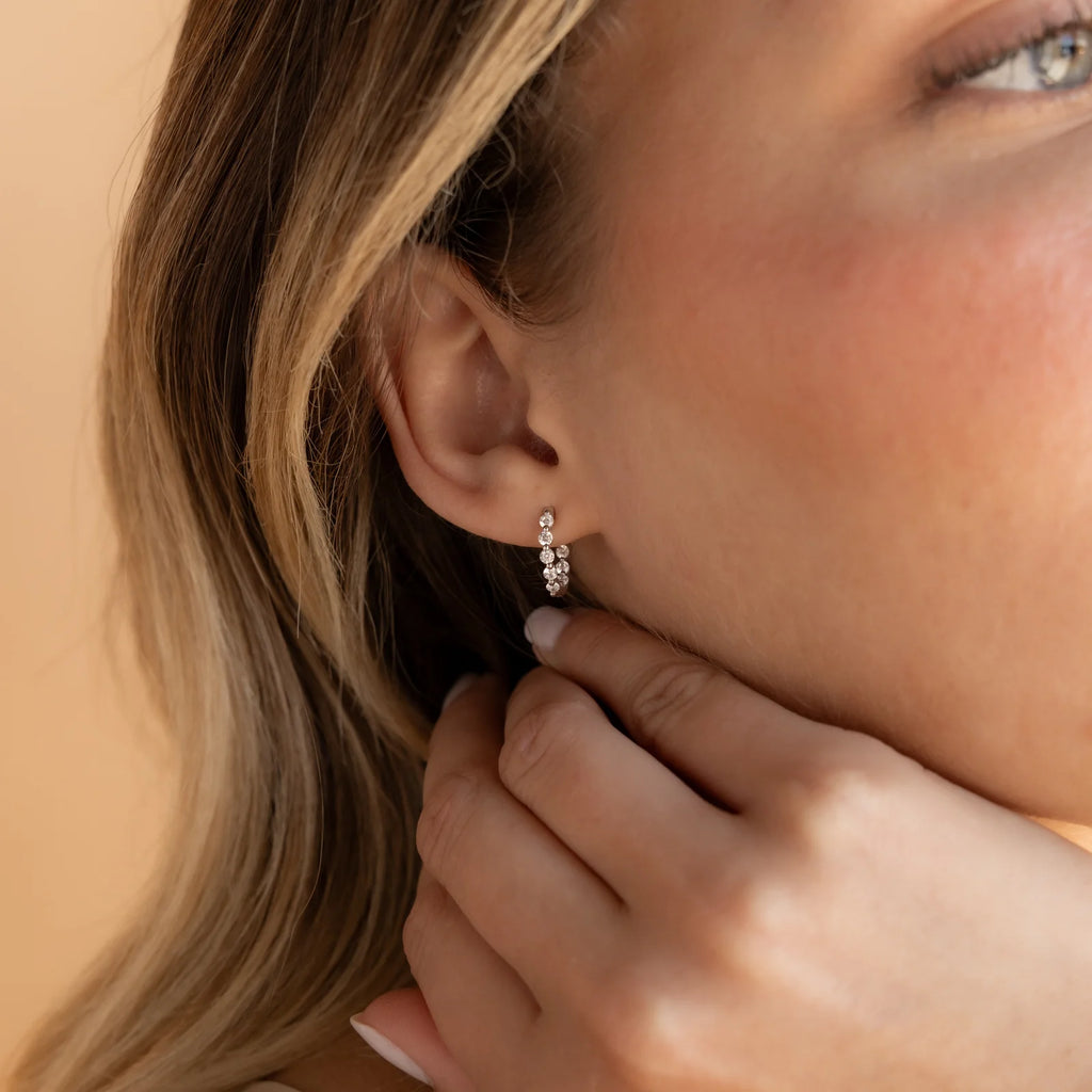 Diamond Pavé Hoop Earrings