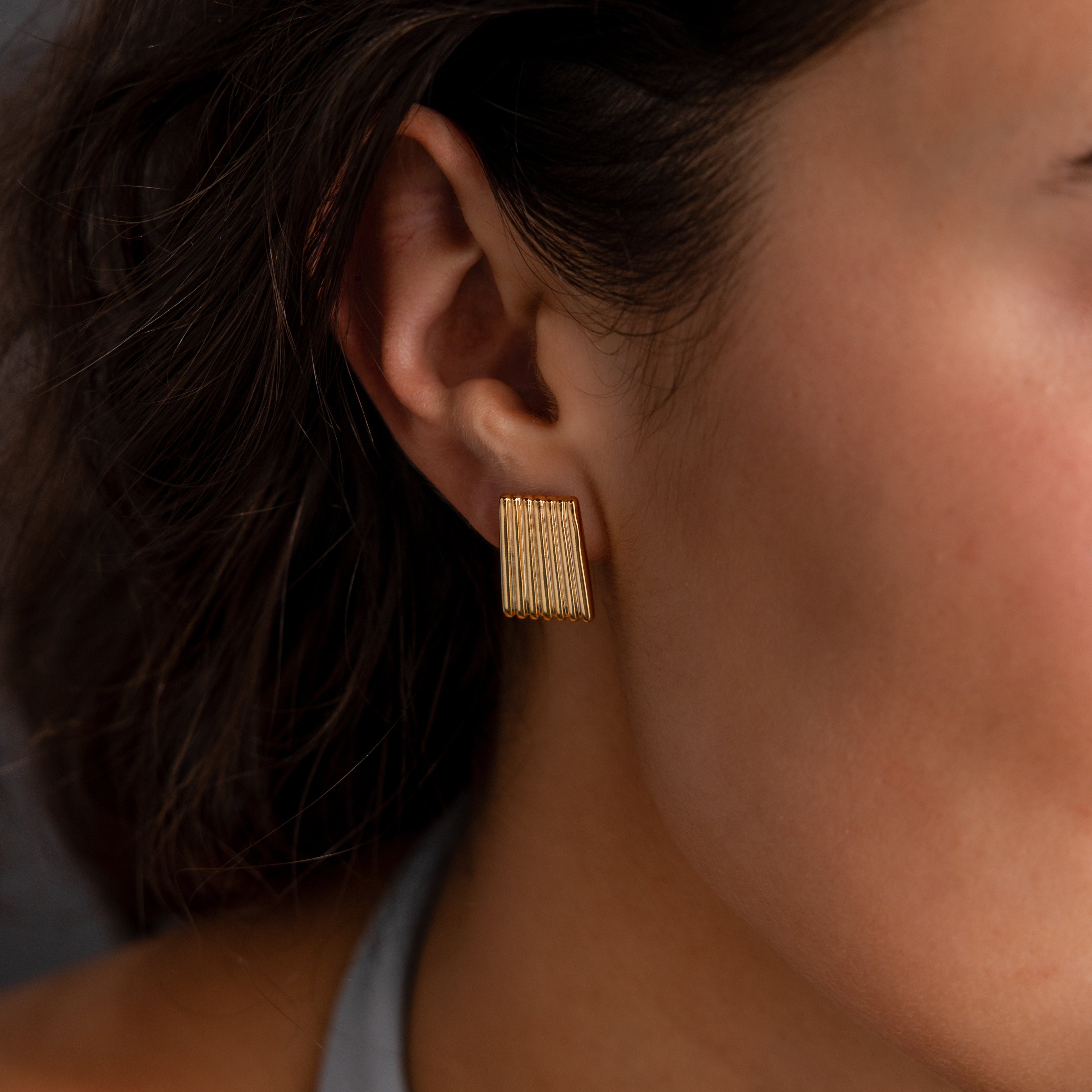 Textured Column Earring