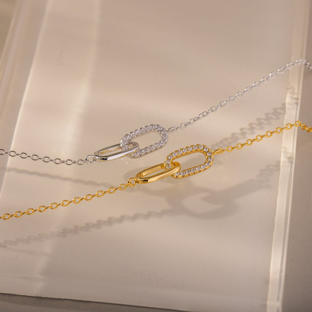 Pave Linked Pendant Bracelet