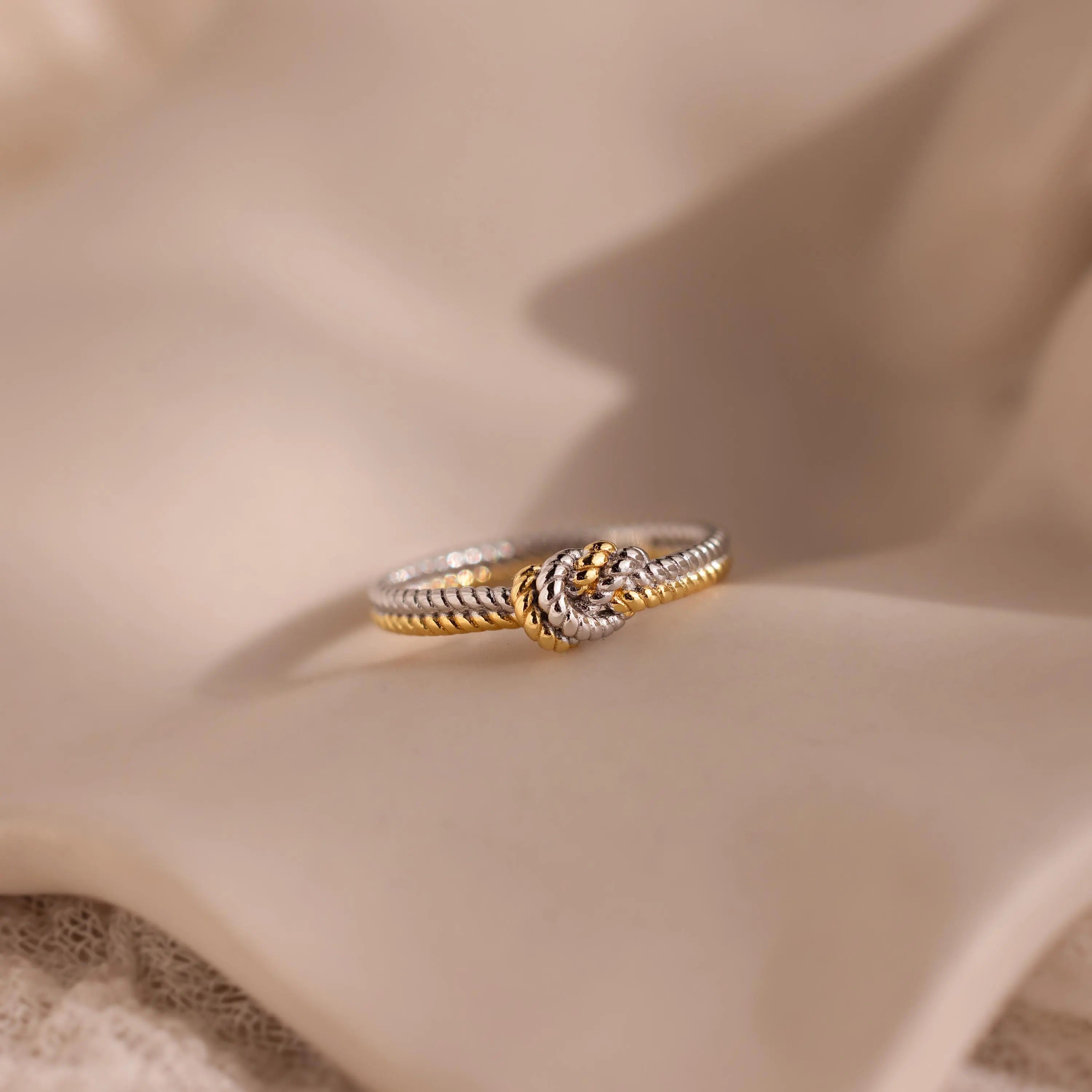 Harmony Dual Ring in Gold and Silver
