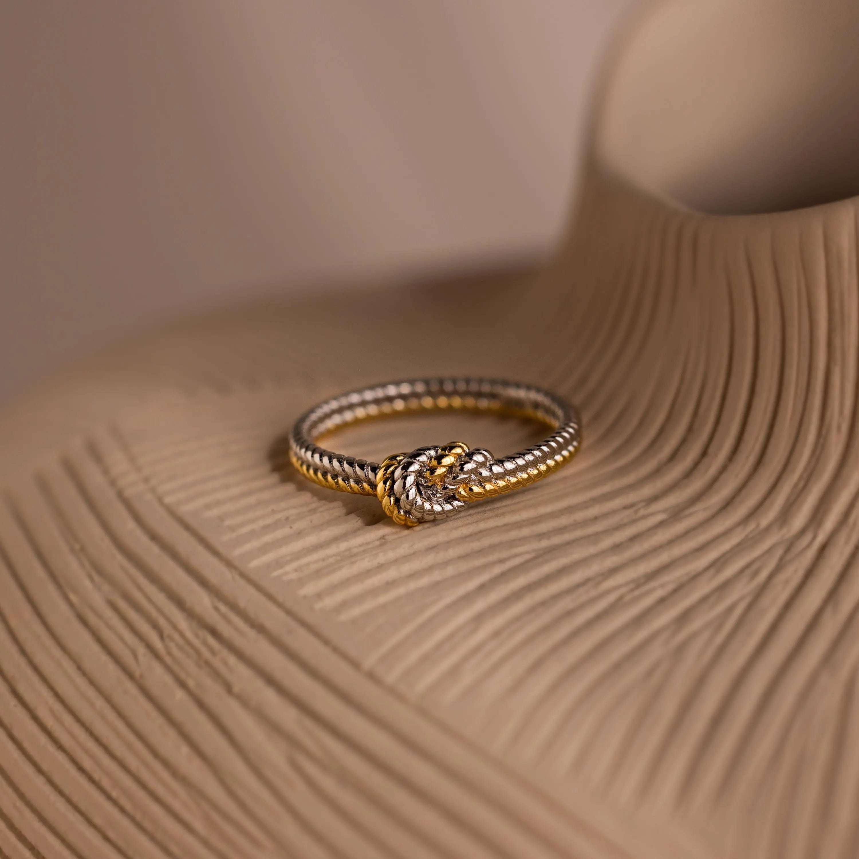 Harmony Dual Ring in Gold and Silver