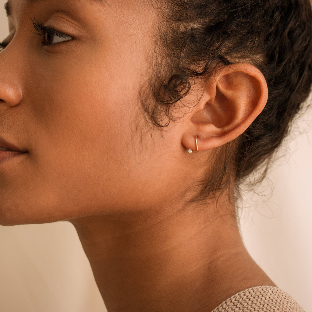 Hoop earrings with a touch of sparkle