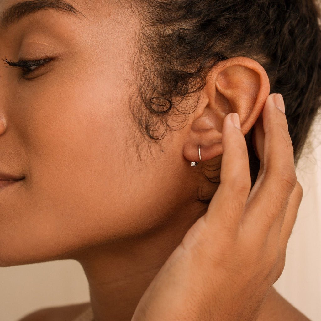 Hoop earrings with a touch of sparkle
