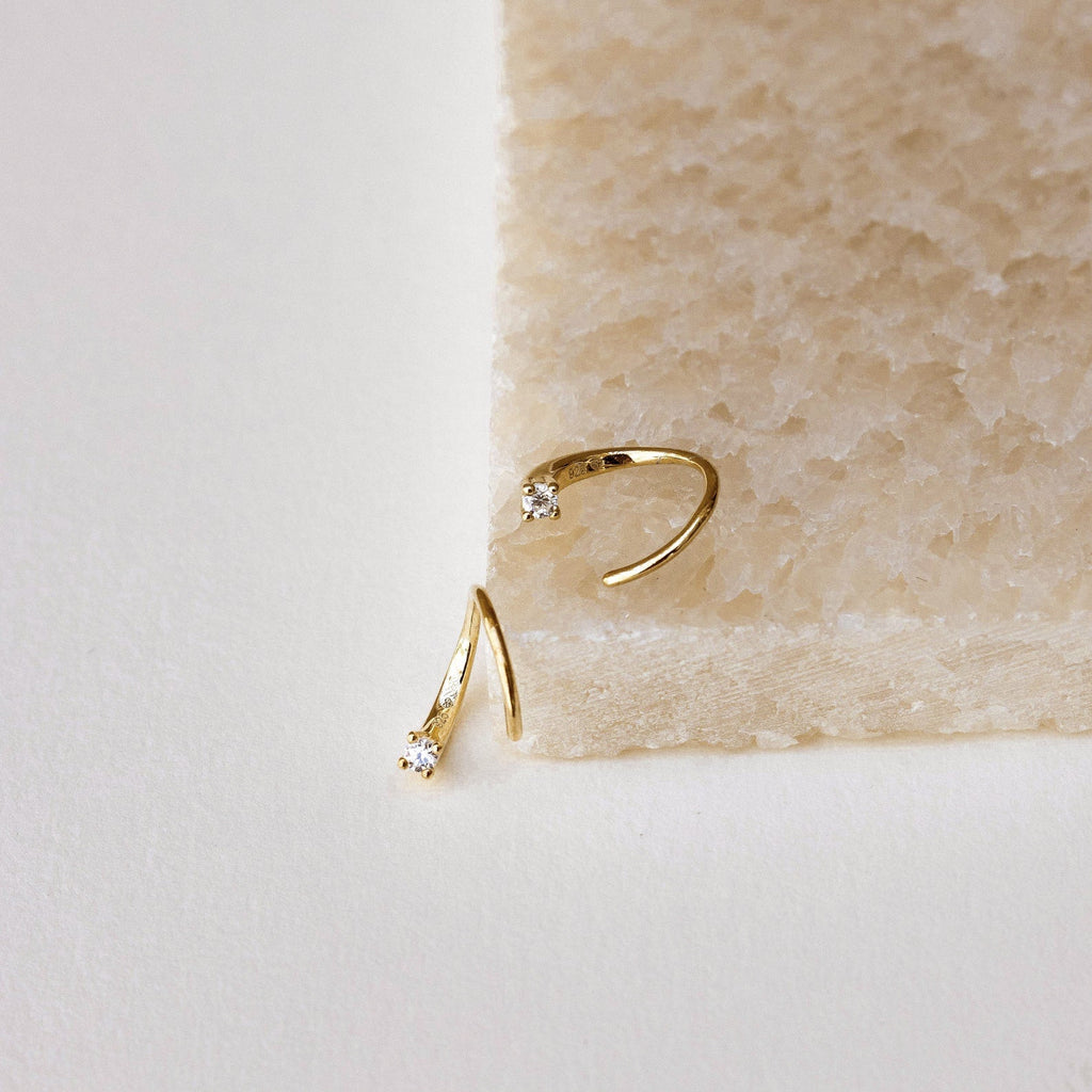 Hoop earrings with a touch of sparkle