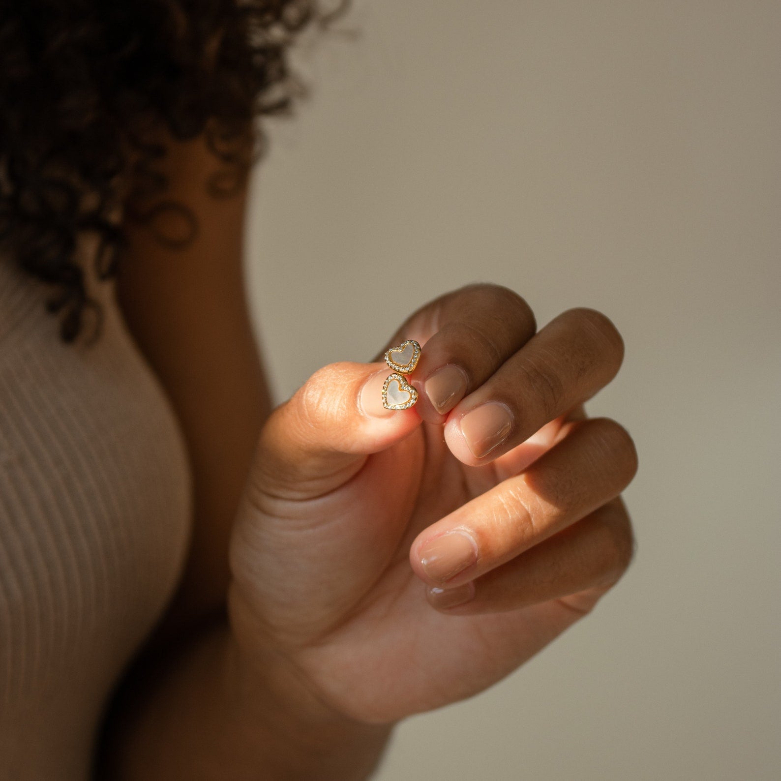 Emily Heart Pearl Earrings