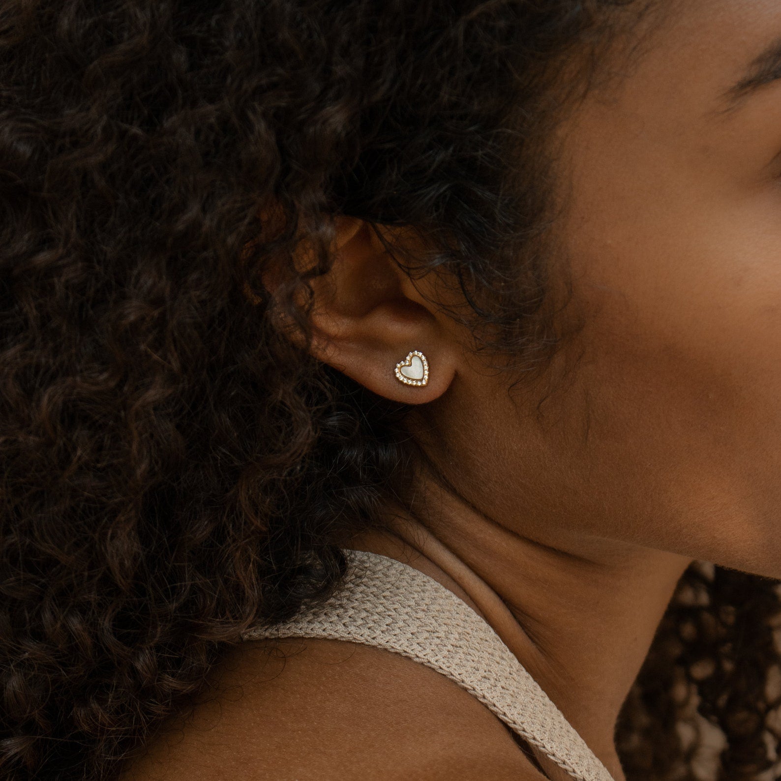 Emily Heart Pearl Earrings