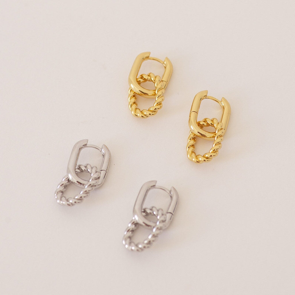Elisa Twisted Link Earrings