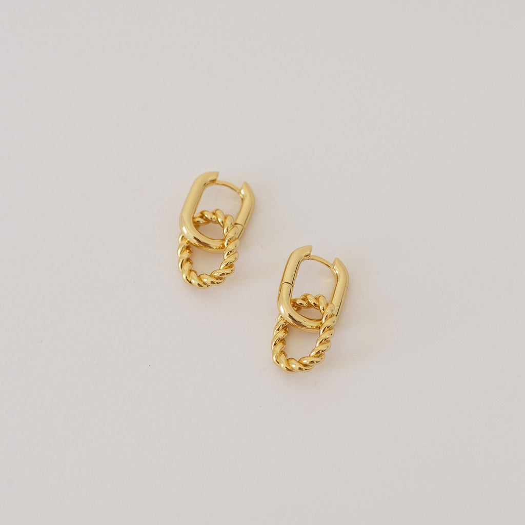 Elisa Twisted Link Earrings