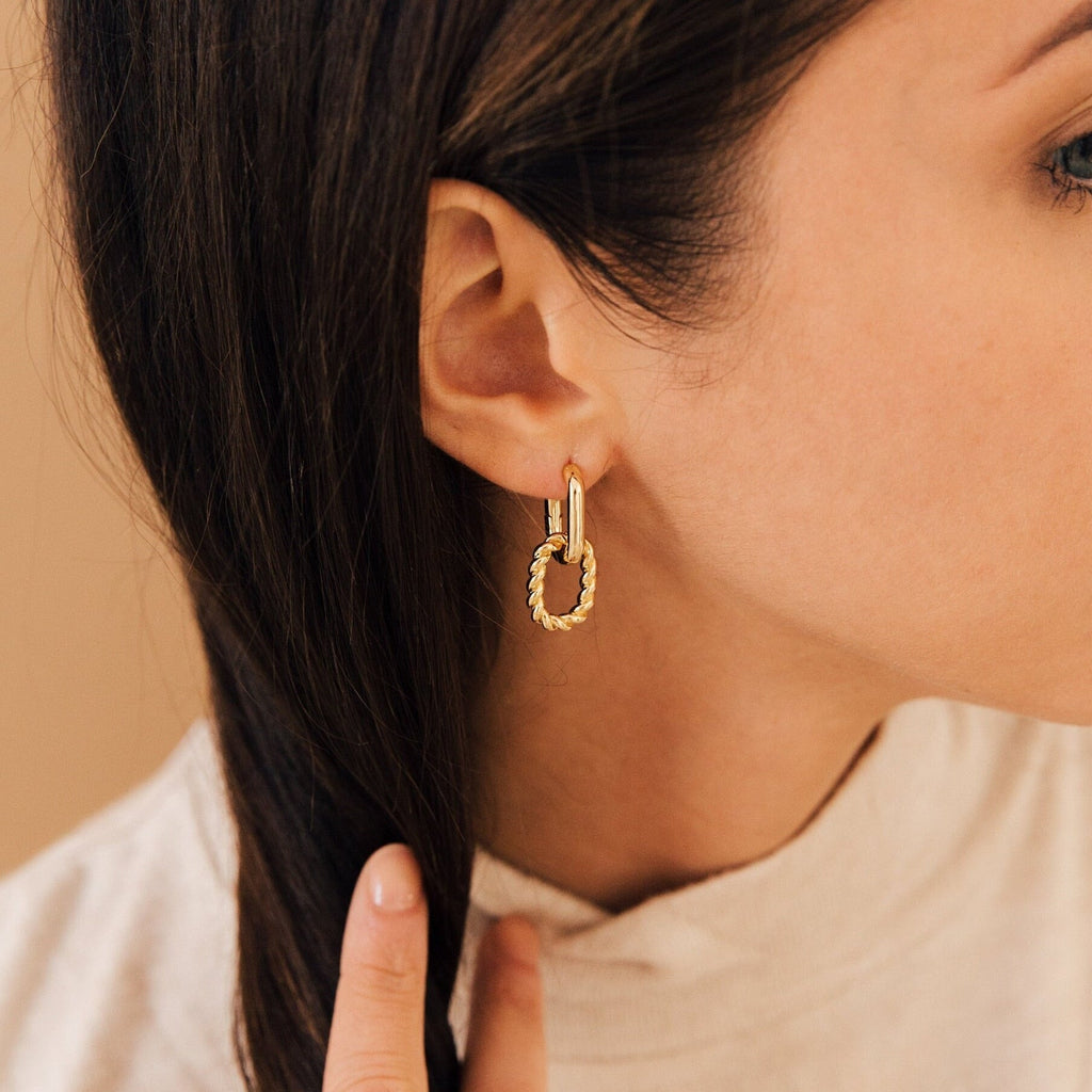 Elisa Twisted Link Earrings