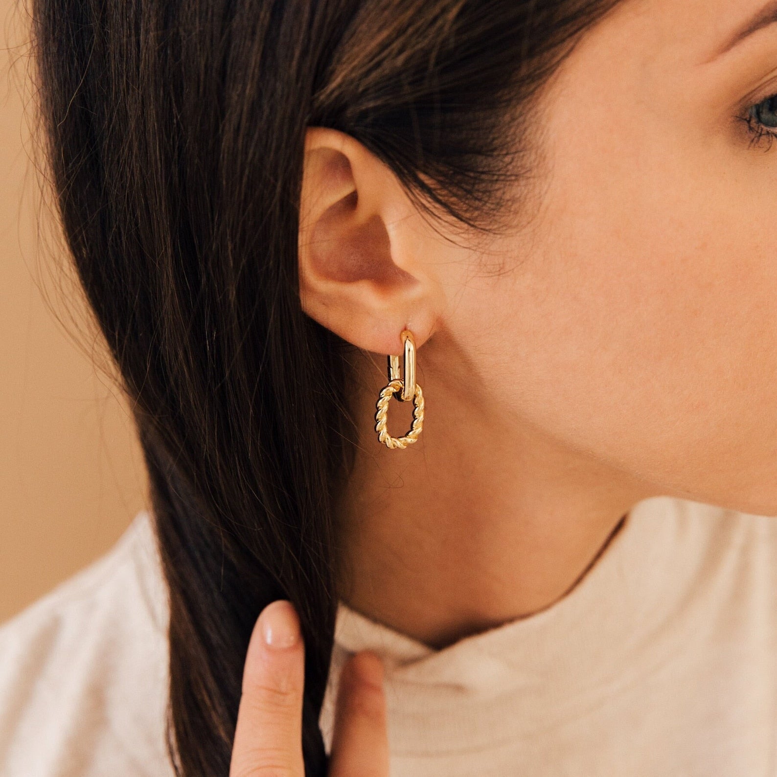 Elisa Twisted Link Earrings