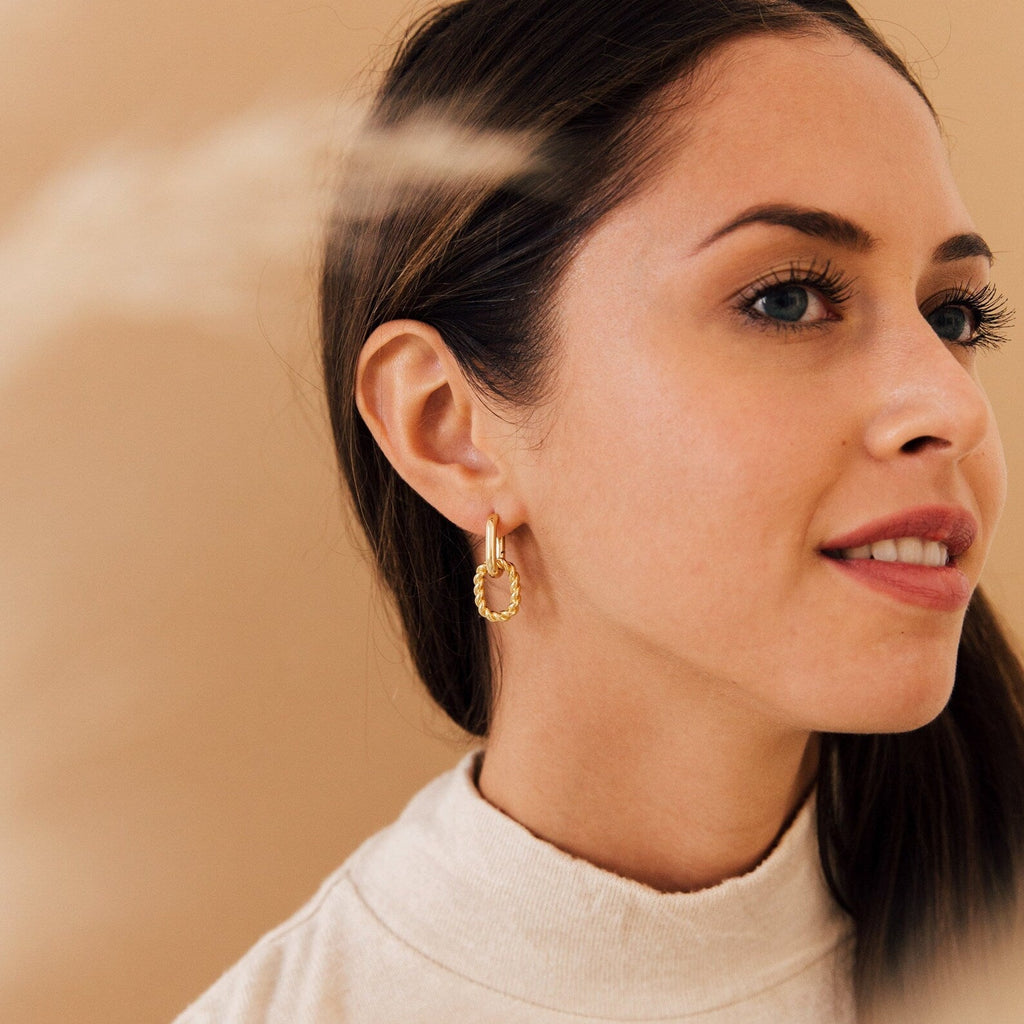 Elisa Twisted Link Earrings