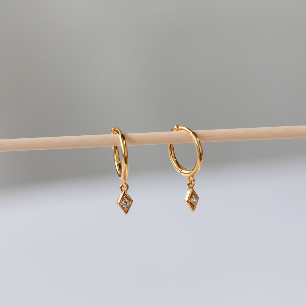 Brilliance geometric hoop earrings