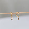 Brilliance geometric hoop earrings