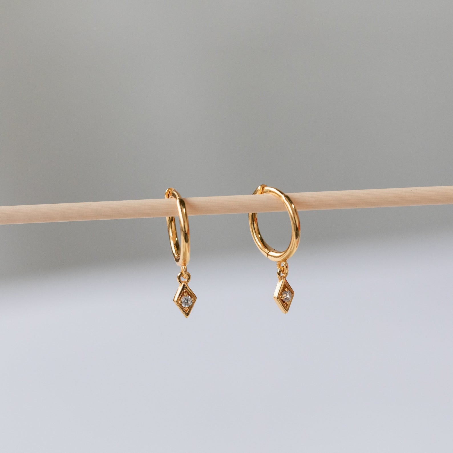 Brilliance geometric hoop earrings