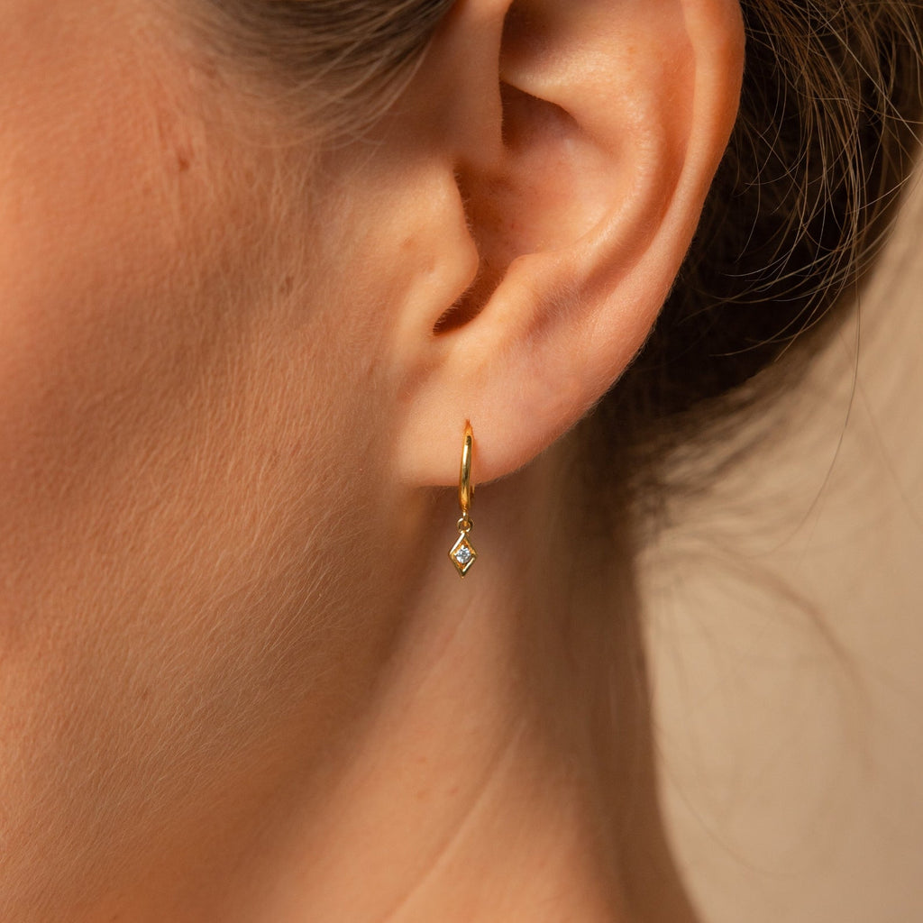 Brilliance geometric hoop earrings