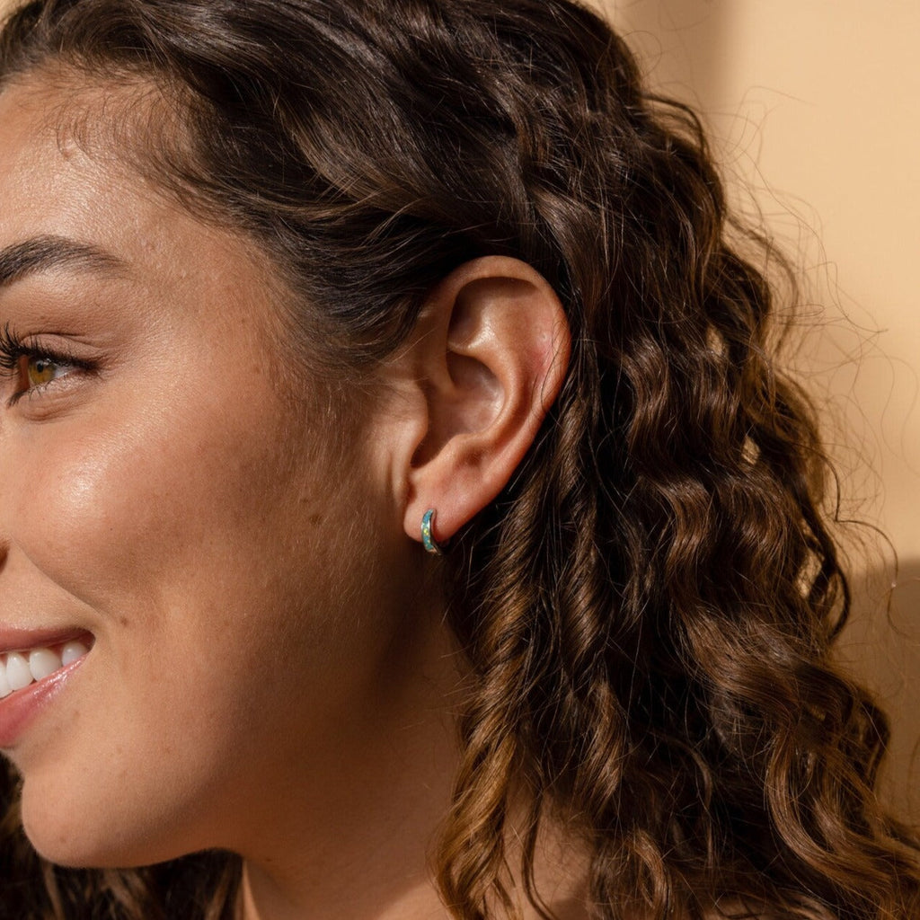 Slim Shiny Hoop Earrings