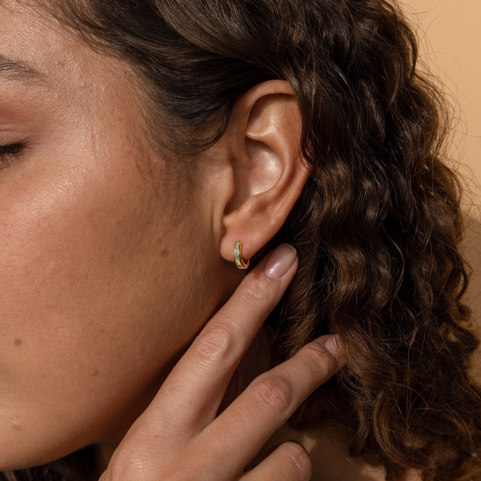 Slim Shiny Hoop Earrings