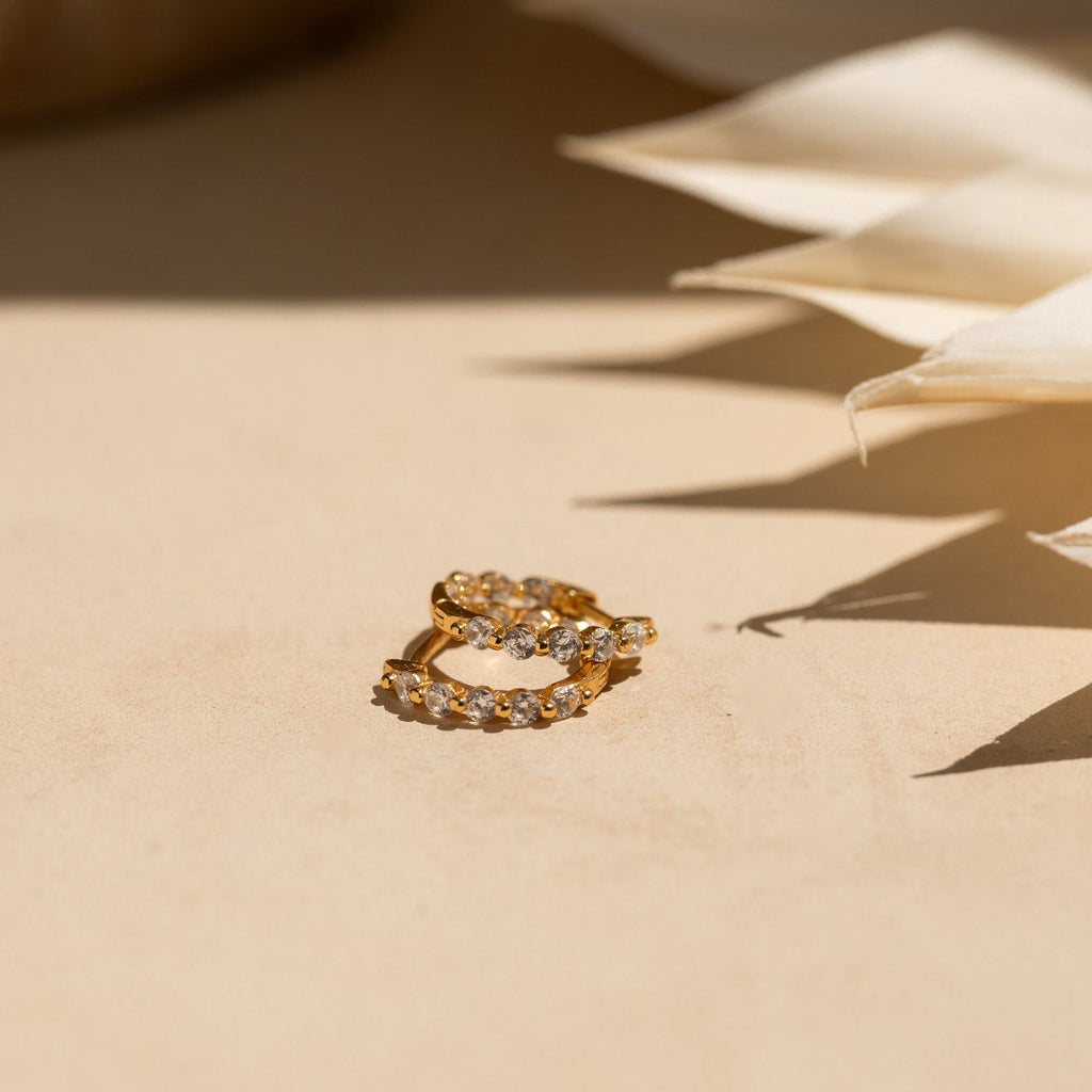 Diamond Pavé Hoop Earrings