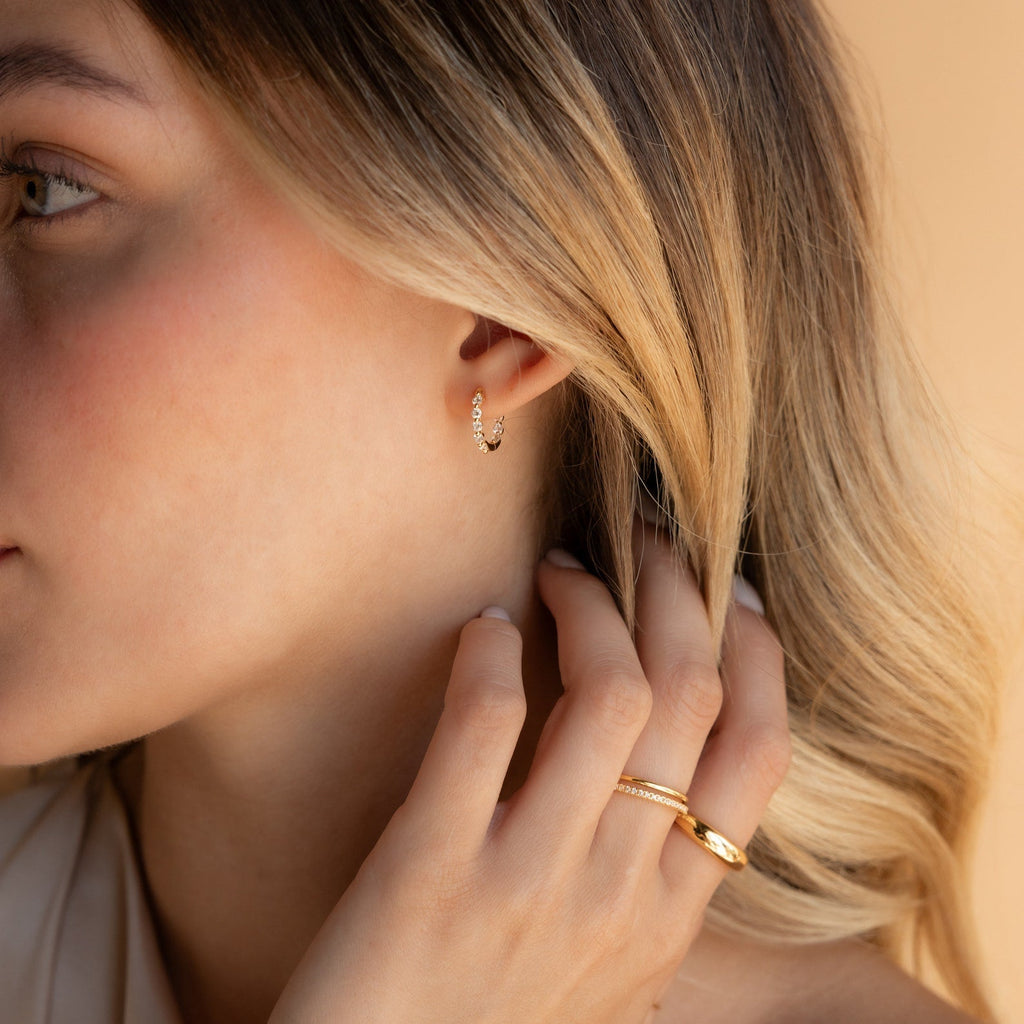 Diamond Pavé Hoop Earrings