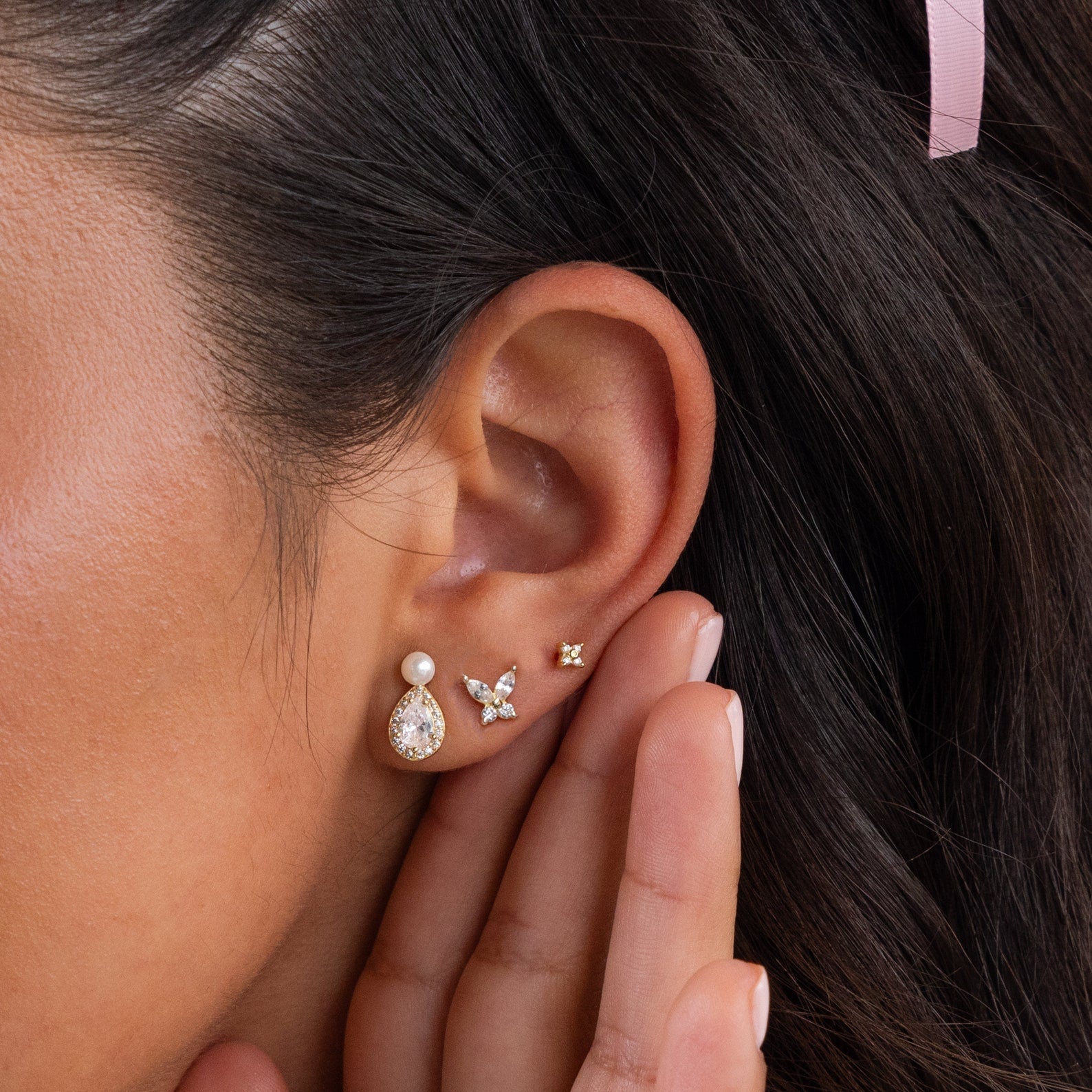 Drop Earrings with Pearl
