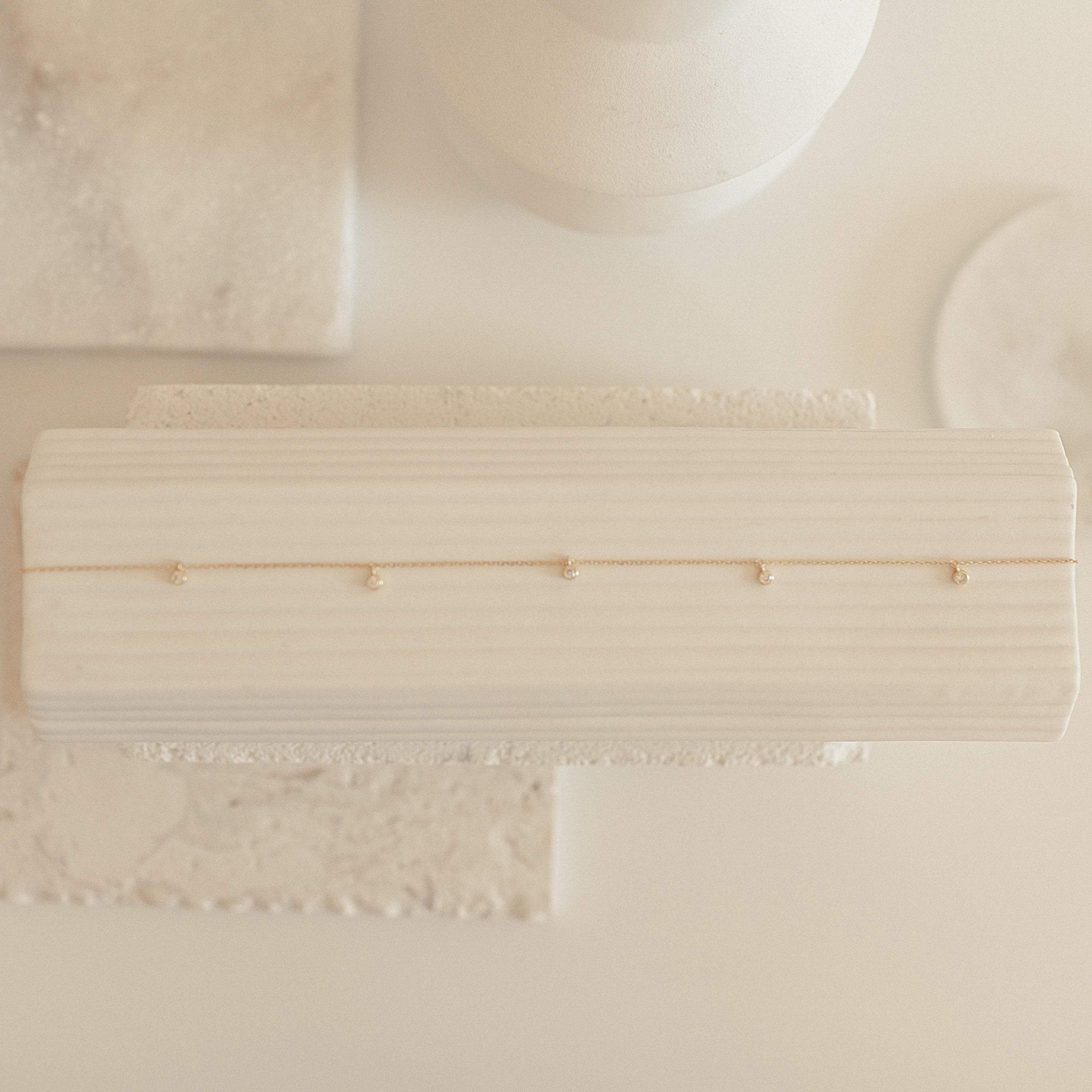 Necklace with Light Points Along the Chain