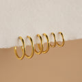 Set of hoop earrings