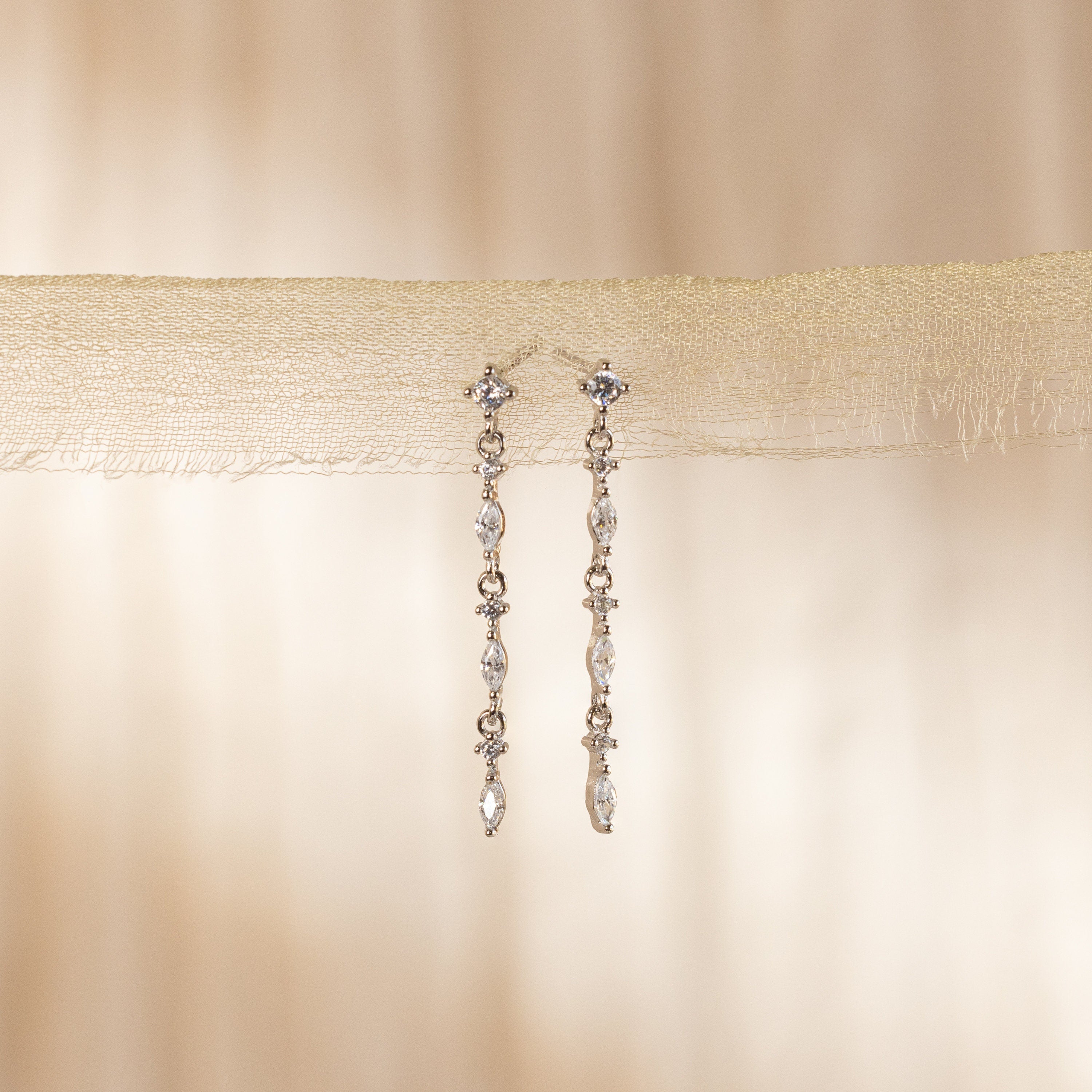Elegant Sparkling Drop Earrings