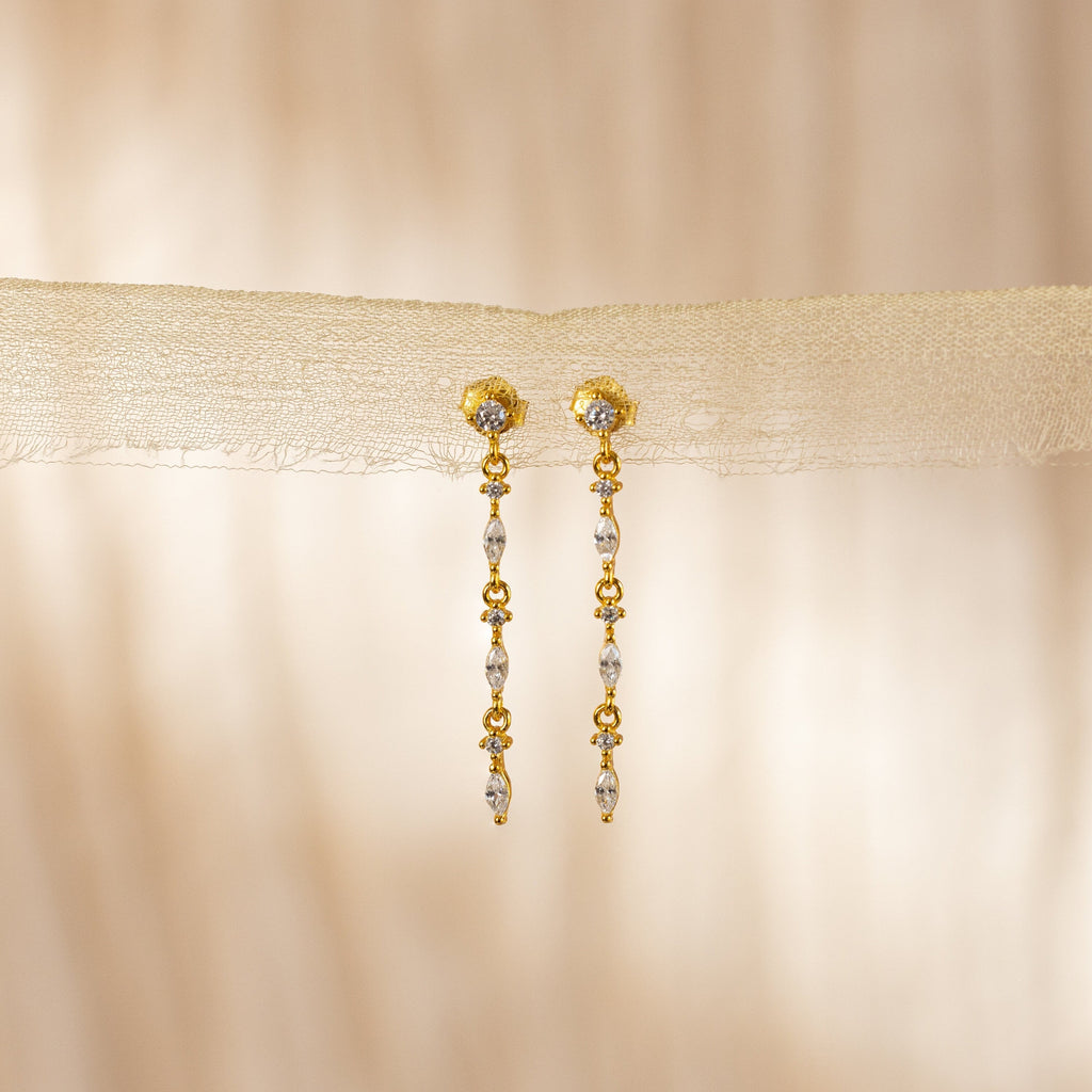 Elegant Sparkling Drop Earrings